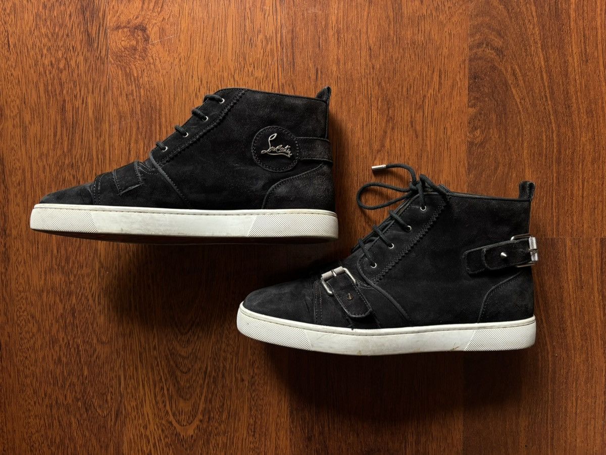 Christian Louboutin Christian Louboutin suede strap hi top sneakers Size US 8 / EU 41 - 2 Thumbnail