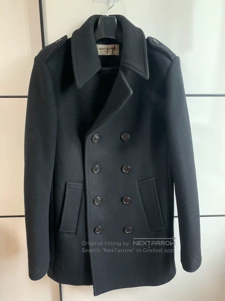 Saint Laurent Paris Saint Laurent Paris Double-breasted Short Coat Size US M / EU 48-50 / 2 - 2 Thumbnail