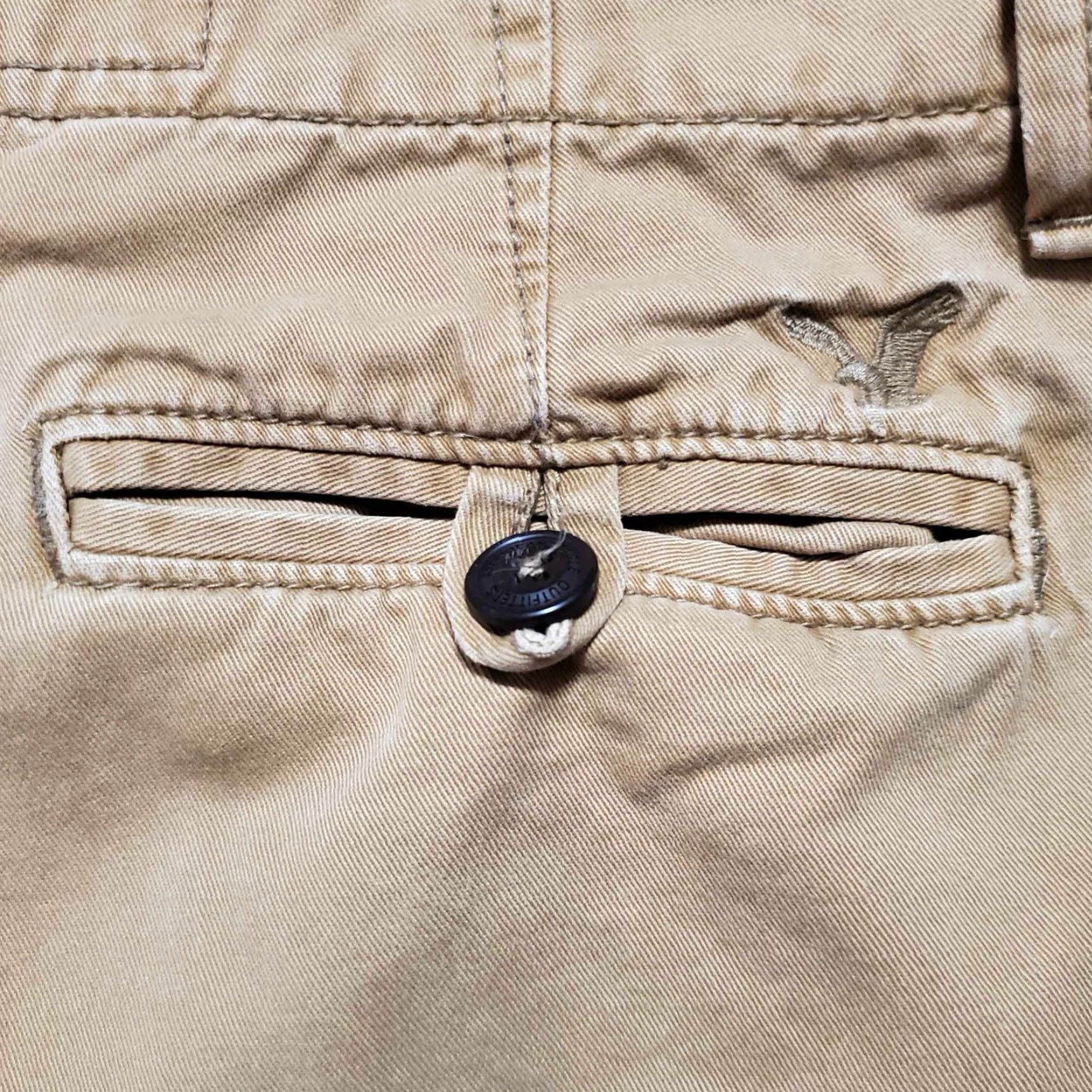 American Eagle Outfitters VINTAGE American Eagle Relaxed Straight Khaki Pants Mens Beige 100% Cotton Regular Size 29 28x30 28x30 Chinos 28 Size US 29 - 8 Thumbnail