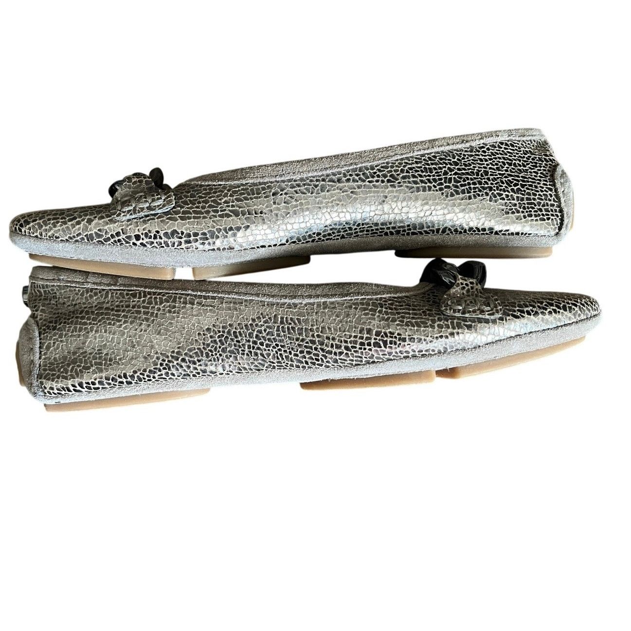 Donald Pliner DONALD PLINER Raya Pebbled Leather Flat Womens 6.5 Metallic Size US 6.5 / IT 36.5 - 6 Thumbnail