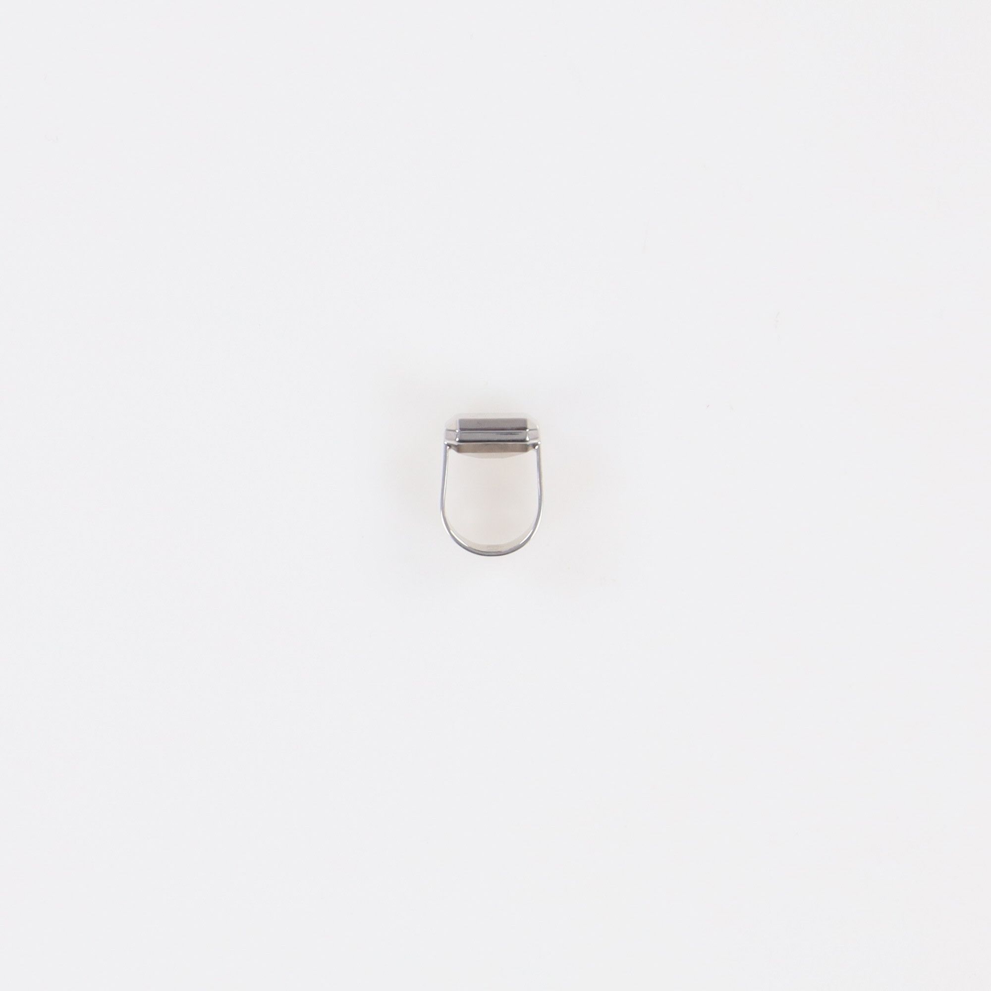 Celine Faceted Ring in Brass with Rhodium Finish Size ONE SIZE - 4 Thumbnail