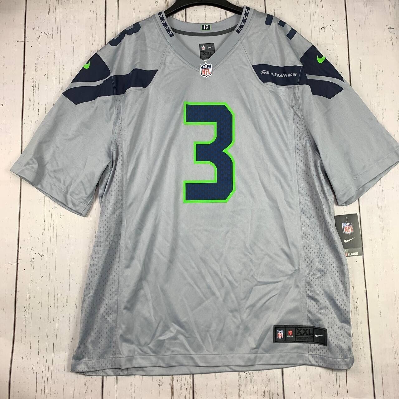 Seattle Seahawks Wilson #3 NFL 2XL Jersey T-Shirt New Men