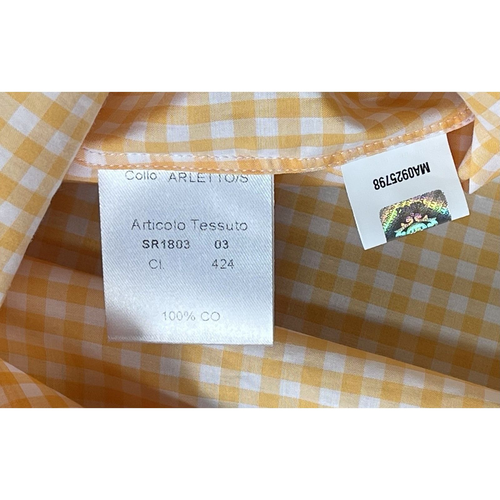 Luigi Borrelli $695 NWT Luigi Borrelli Napoli Dress Shirt Yellow 43/17 Size US XL / EU 56 / 4 - 6 Thumbnail