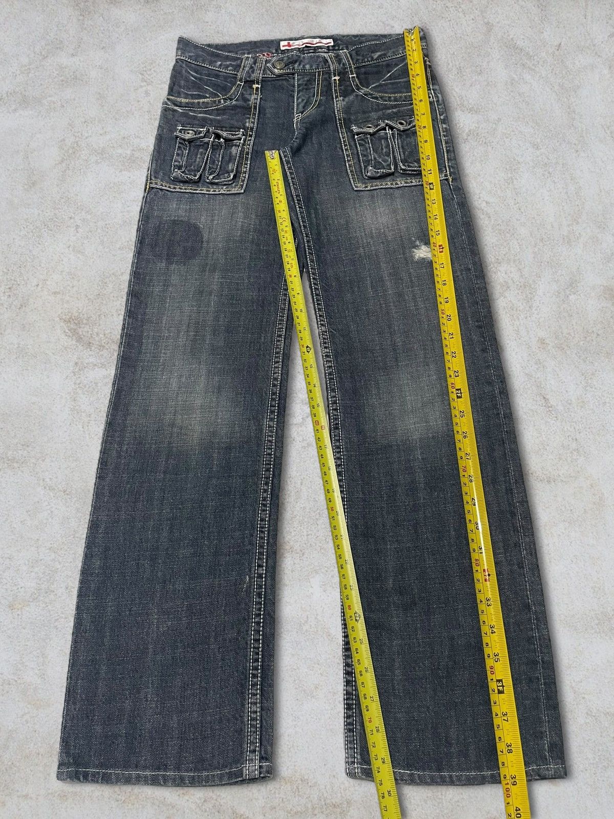 If Six Was Nine Vintage Genoese Tactical Embroidery Cross Logo Ripped Jeans Size 30" / US 8 / IT 44 - 18 Thumbnail