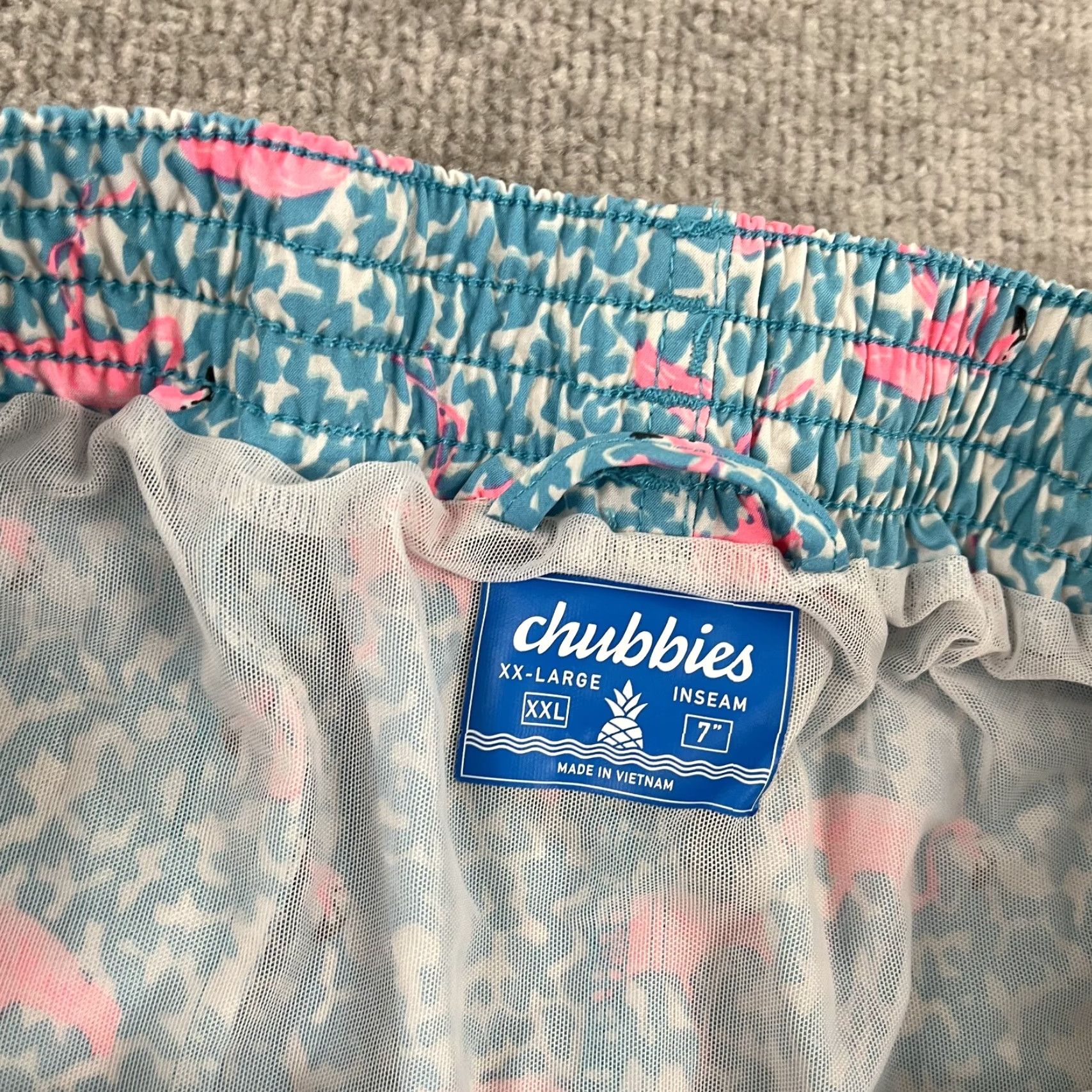 Chubbies VINTAGE Chubbies Swim Trunks Mens 2XL / 7" Lined Domingos Flamingos Beach Hawaiian Ocean Size US 39 - 2 Thumbnail
