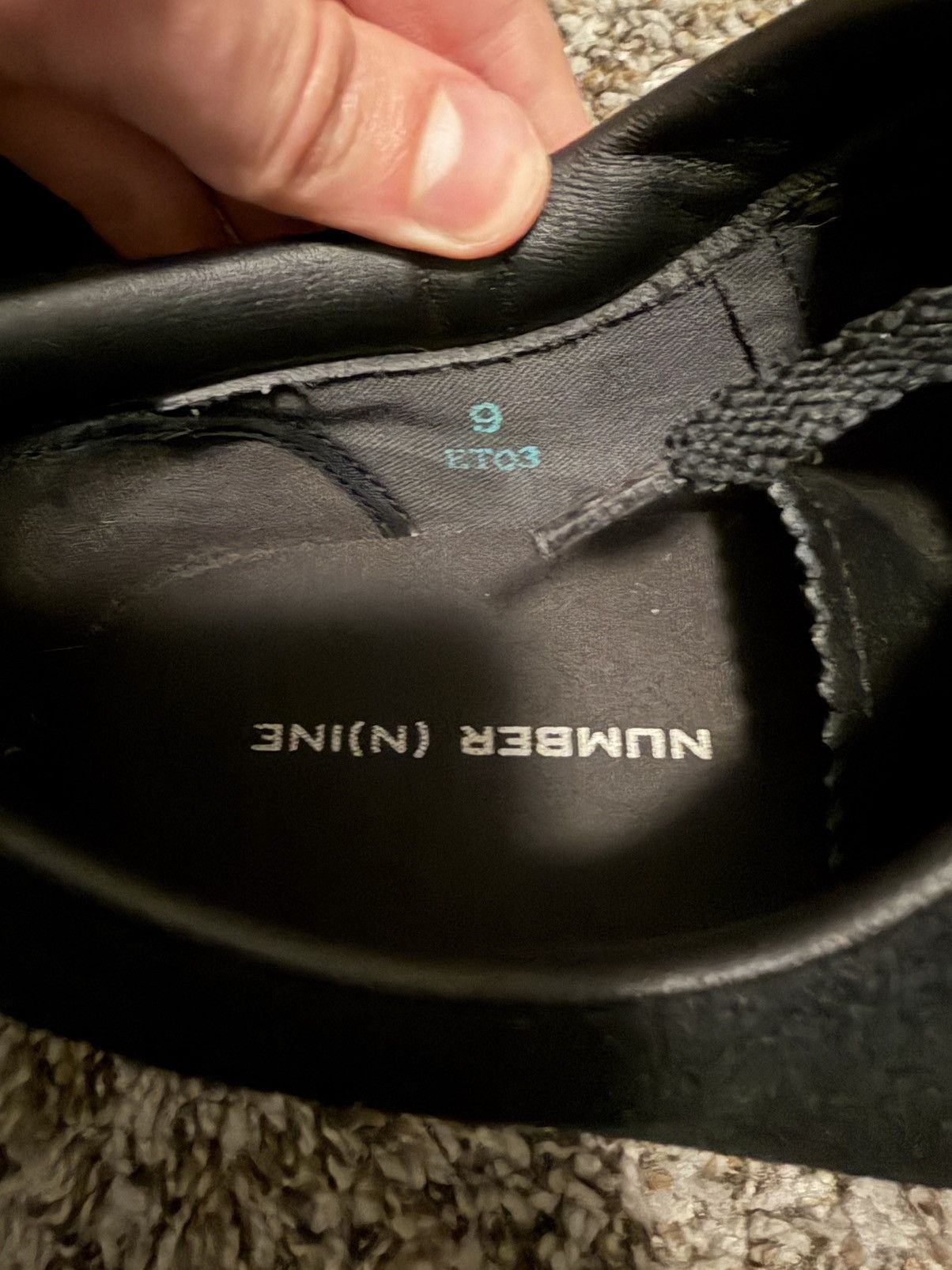 Number (N)ine Number (N)ine SS01 “Time Migration” Suede Skull Sneakers Size US 9.5 / EU 42-43 - 6 Thumbnail