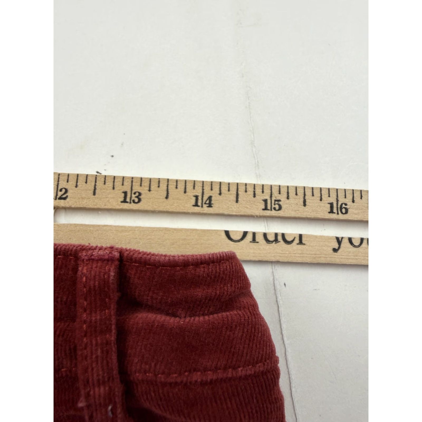 Soft Surroundings Soft Surroundings Womens 8 Red Corduroy Straight Leg Stretch Casual Fall Pants Size 30" / US 8 / IT 44 - 8 Thumbnail
