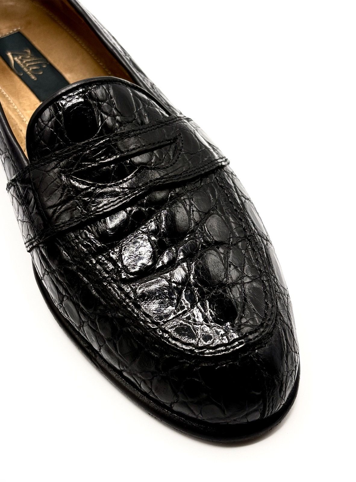 Zelli Zelli Tuscany Genuine Crocodile Leather Penny Loafers Size US 9.5 / EU 42-43 - 7 Thumbnail