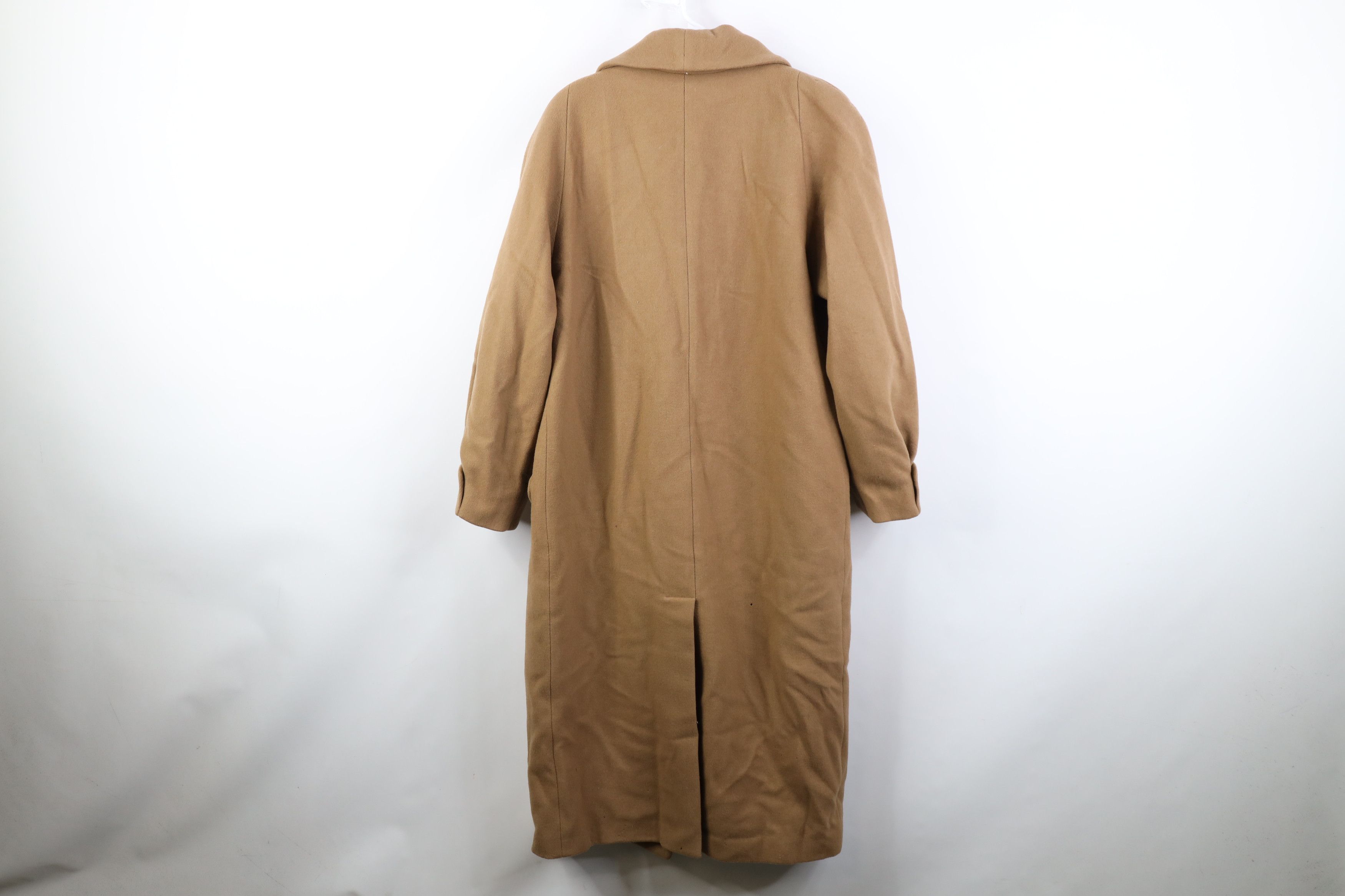 Vintage Vintage 90s Streetwear Heavy Wool Overcoat Jacket Beige Tan Size XL / US 12-14 / IT 48-50 - 13 Thumbnail