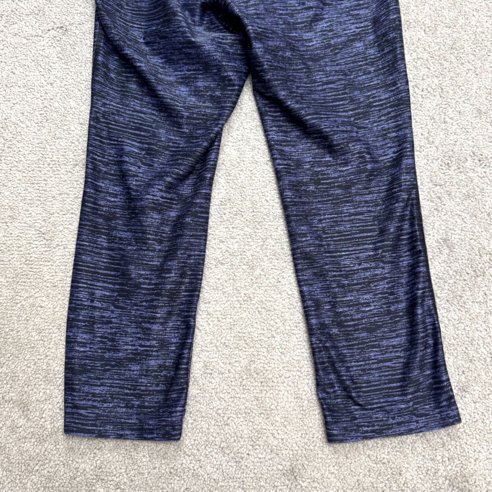 Nike Nike Dri-Fit Cropped Capri Leggings Womens M Purple Black Purple Running Size 32" / US 10 / IT 46 - 6 Thumbnail