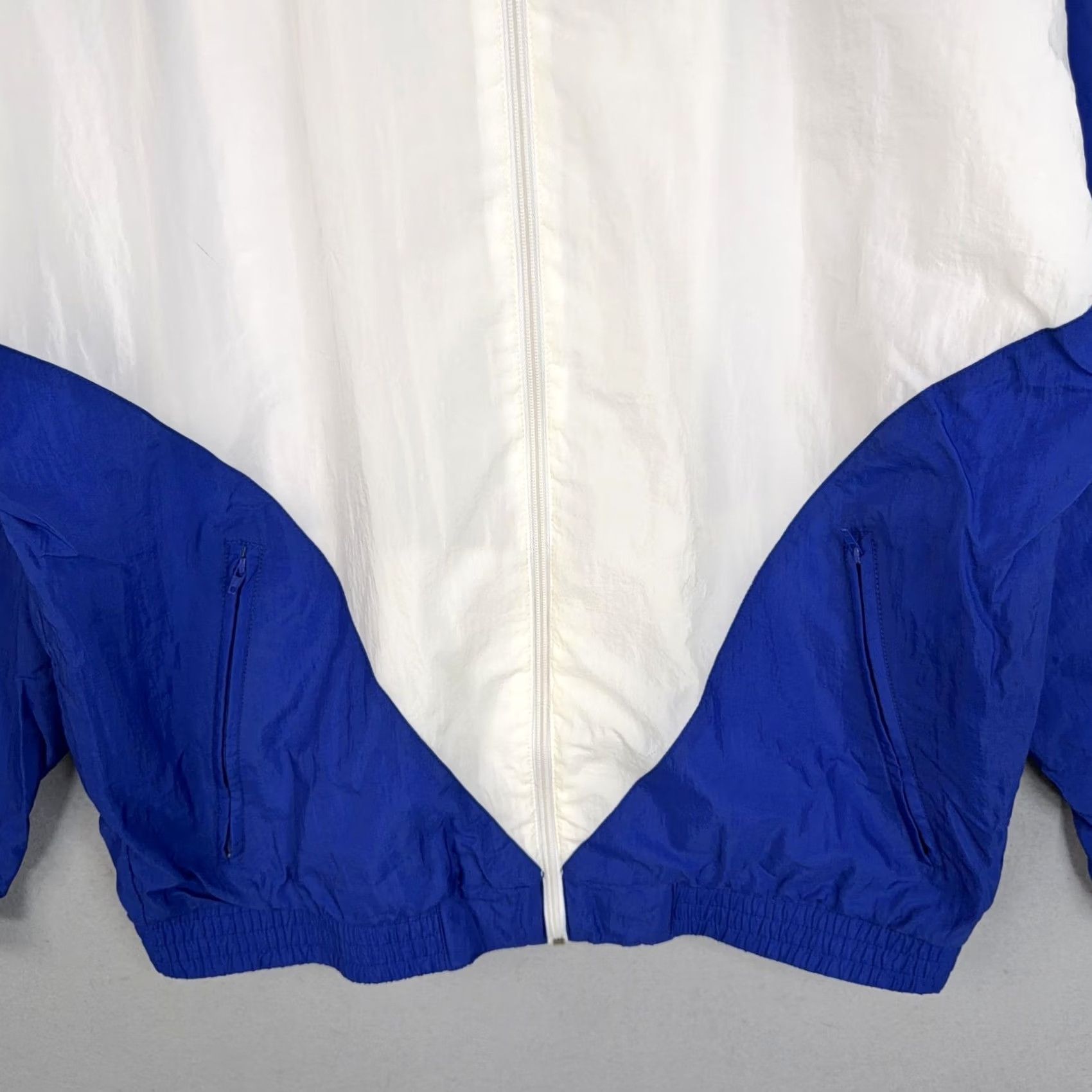 Adidas adidas Jacket Mens Medium Blue White Full Zip Track Trefoil Logo Windbreaker Size US M / EU 48-50 / 2 - 3 Thumbnail