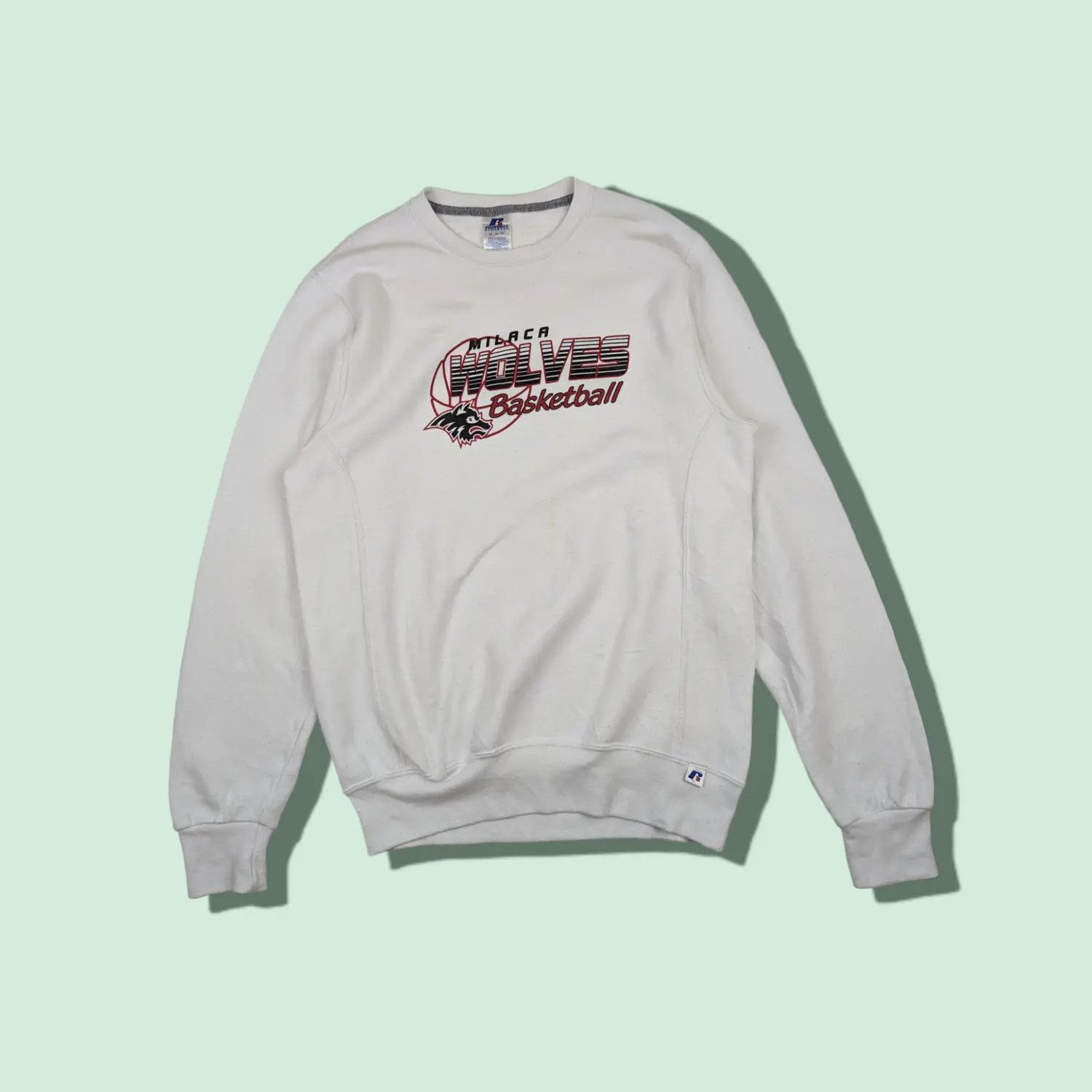 NBA × Russell Athletic Vintage MILACA WOLVES Basketball NBA Jumper Sweatshirt Size US M / EU 48-50 / 2 - 1 Thumbnail