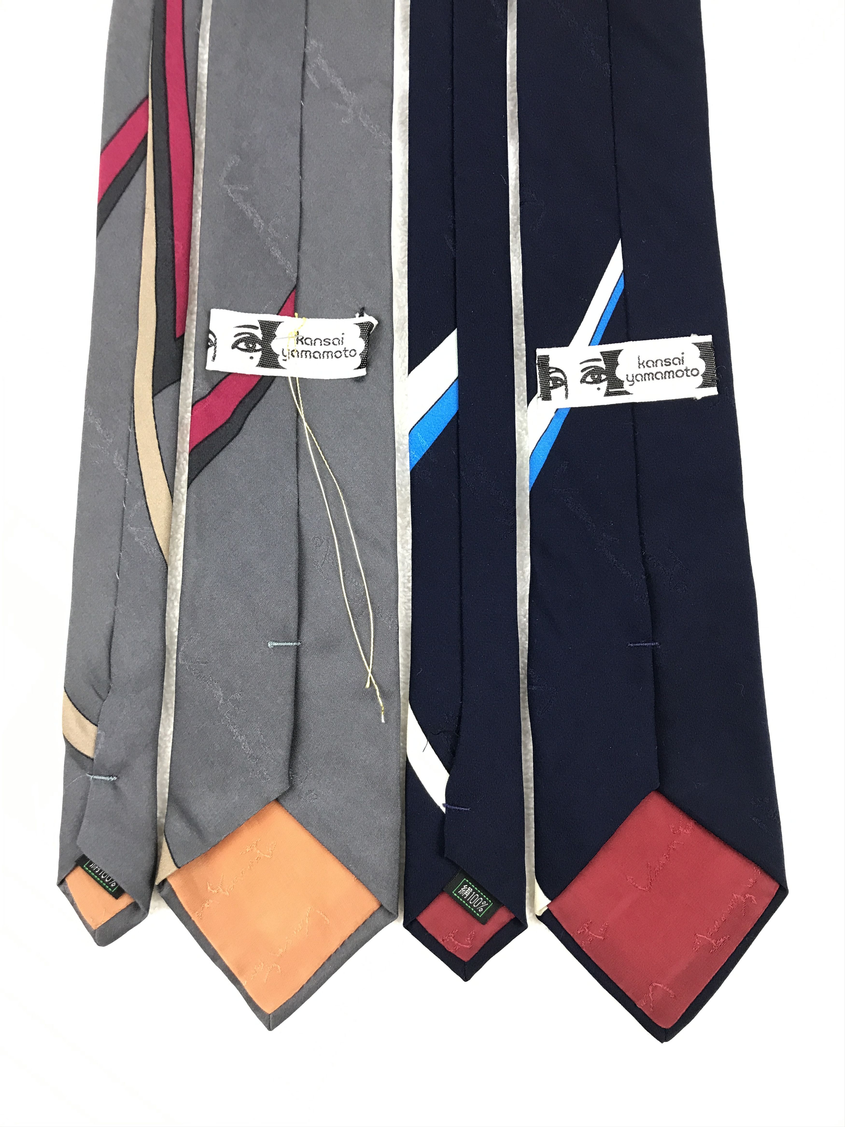 Vintage 2pcs combo Kansai Yamamoto Silk Necktie Necktie
