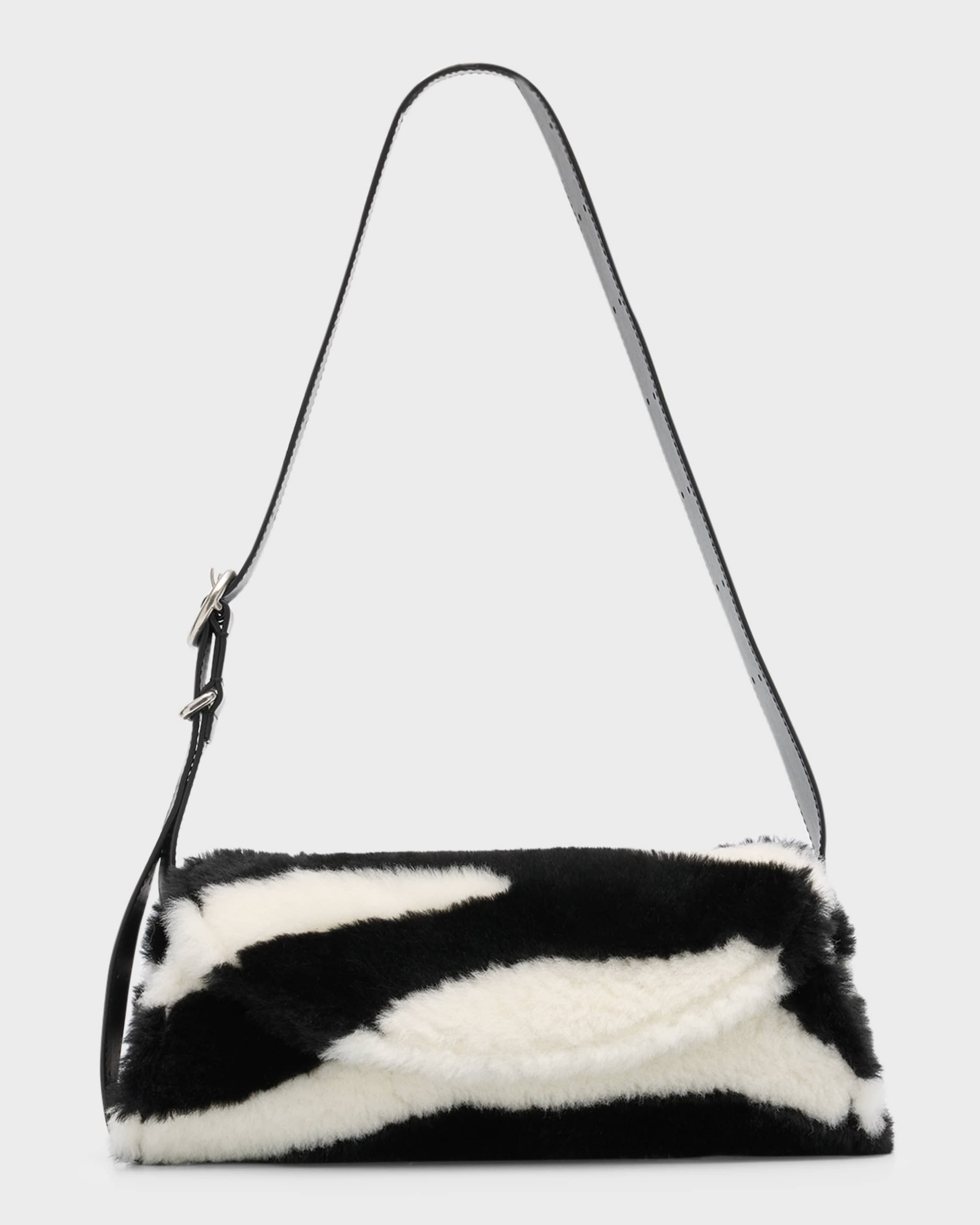 Jil Sander o1loc1c1124 Size: OS/Cannolo Small Zebra Faux-Fur in Black Size ONE SIZE - 1 Thumbnail