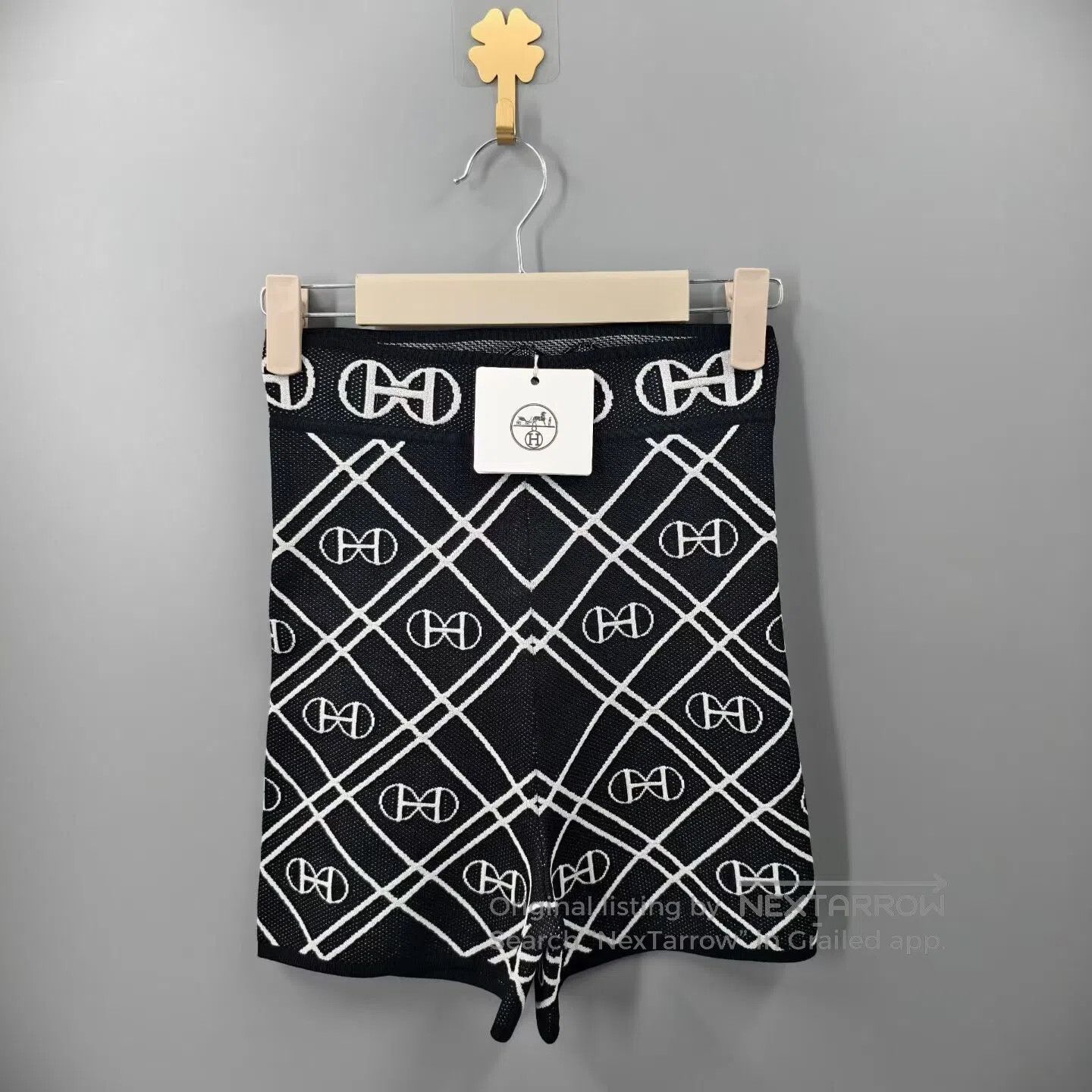 Hermes Hermes All-Over Print Pig Nose Knit Shorts| Size 35" - 1 Thumbnail