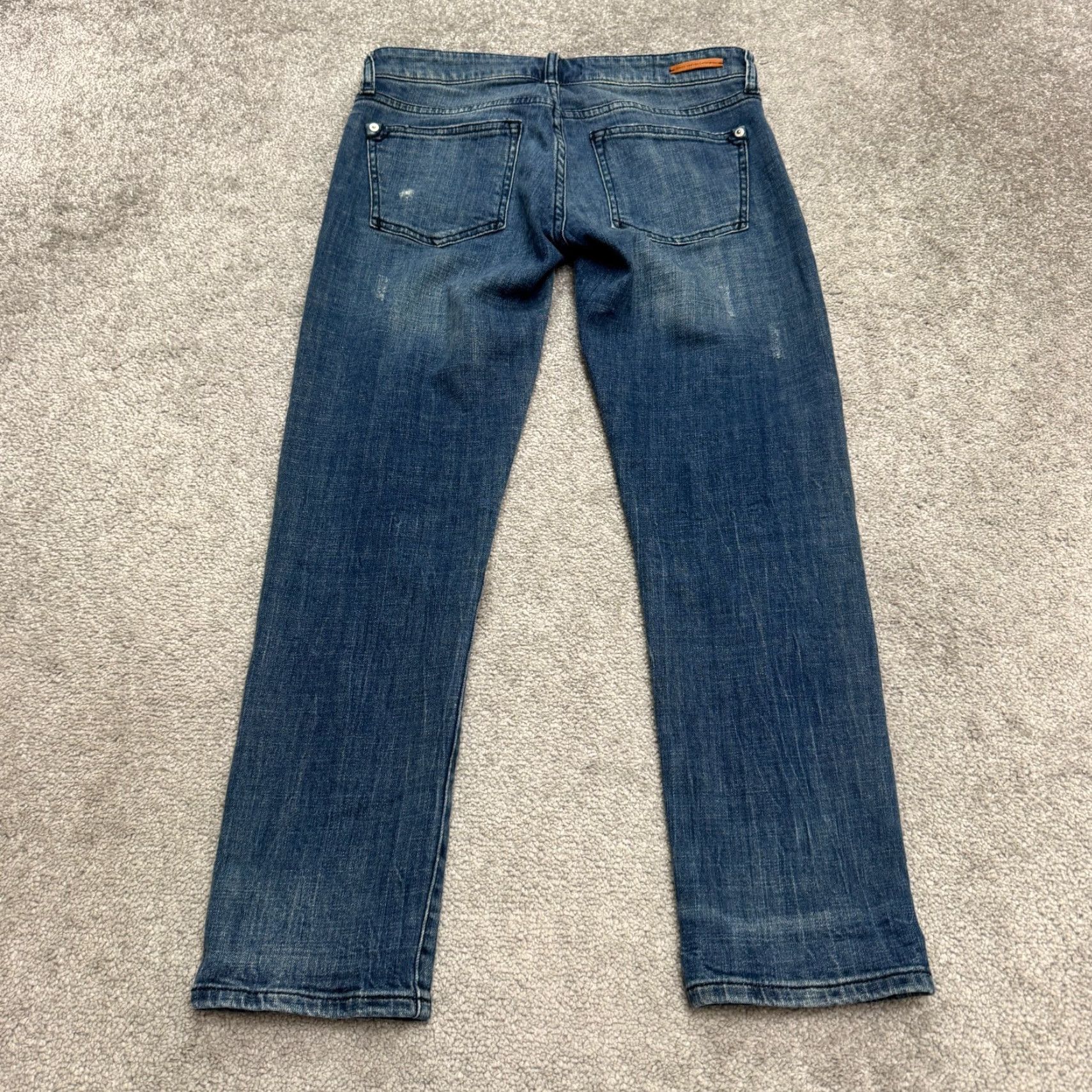Vintage Pilcro And The LetterRess Slim Boyfriend Denim Jeans Womens 25P Distressed Blue Cotton Spandex 5-Pocket Designer Streetwear Modern Jeans Womens Size 42" / US 20 - 2 Thumbnail