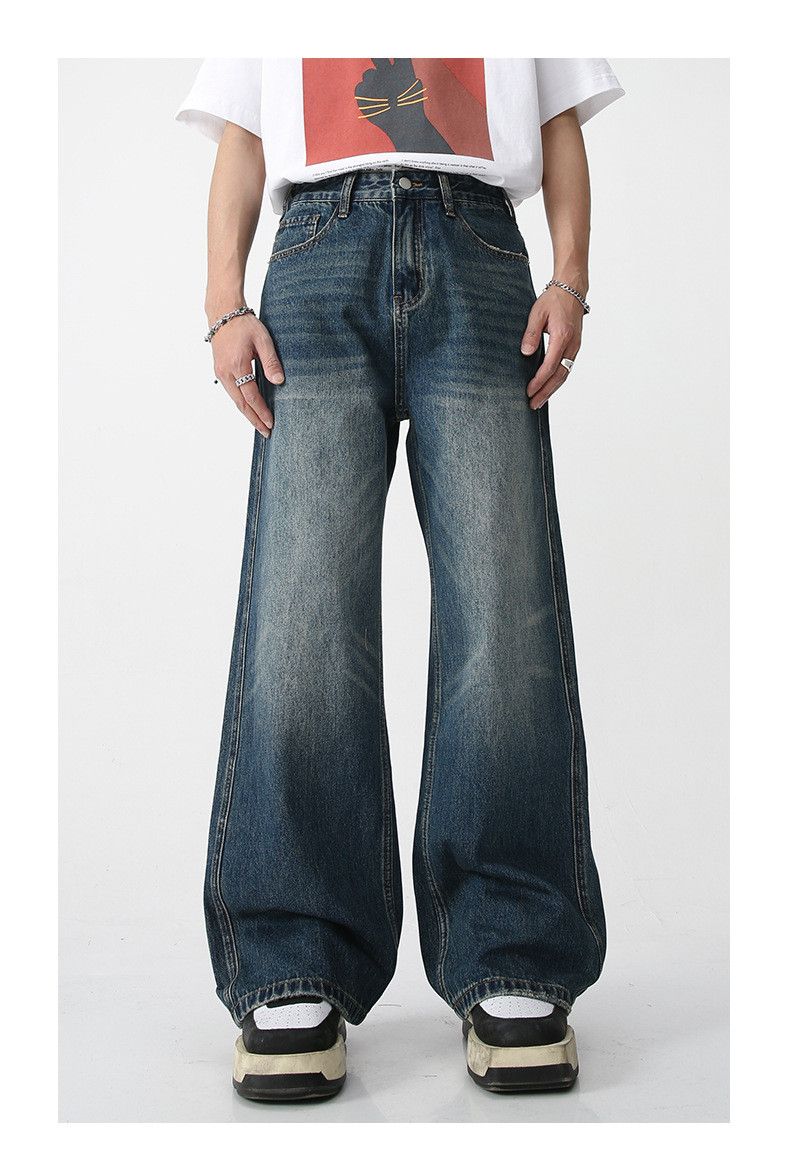 Japanese Brand × Jean American blue washed vintage loose wide-leg jeans Size US 32 / EU 48 - 1 Thumbnail