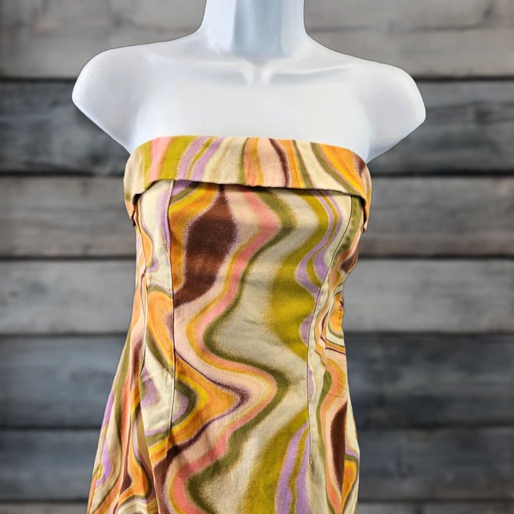 Vintage VINTAGE Wild Fable Womens Mini Dress L Pink Green Removeable Straps Cotton Blend Size L / US 10 / IT 46 - 1 Thumbnail