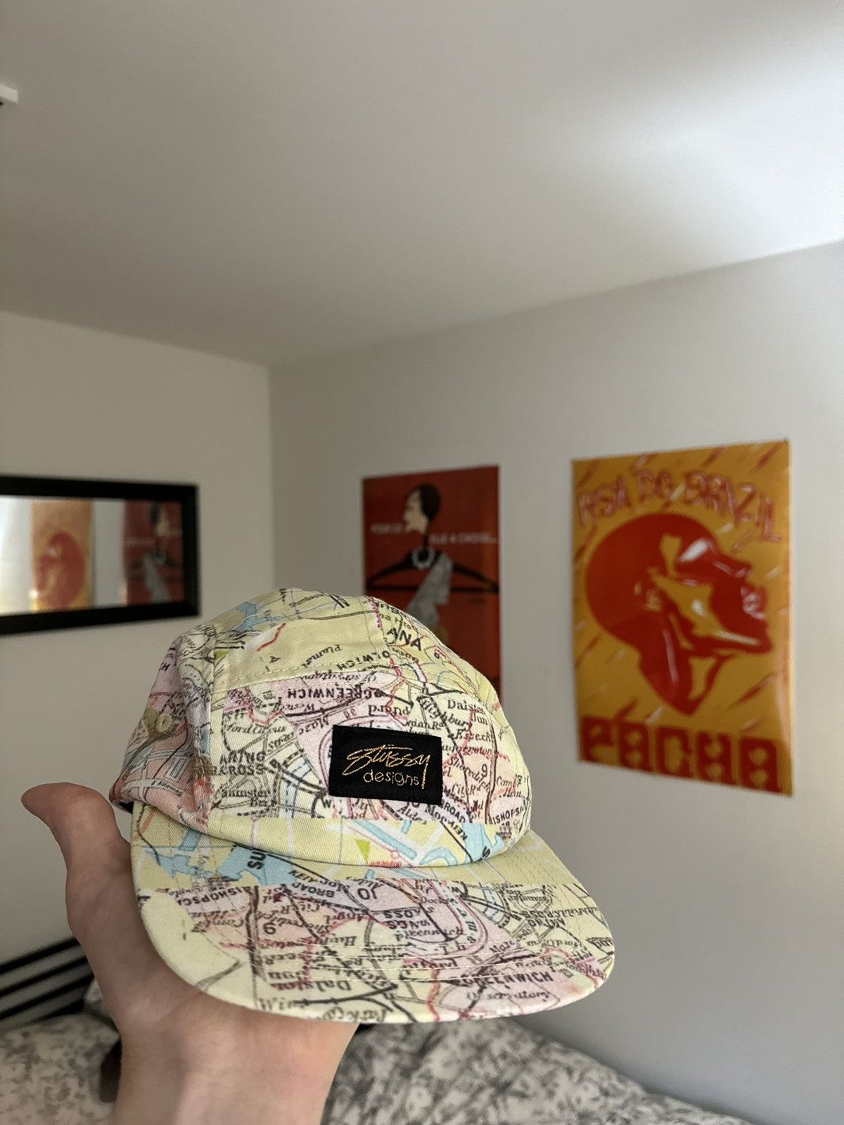 Stussy Stussy Map Atlas 5 Panel Strapback Vintage Grailed