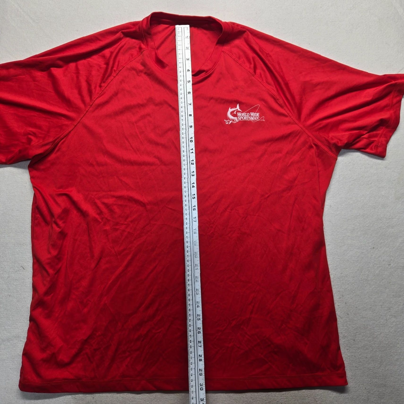 Vintage World Wide Sportsman Shirt Red Neptune Short Sleeve Adult Men's 3XL XXXL Solid Size US XXL / EU 58 / 5 - 5 Thumbnail