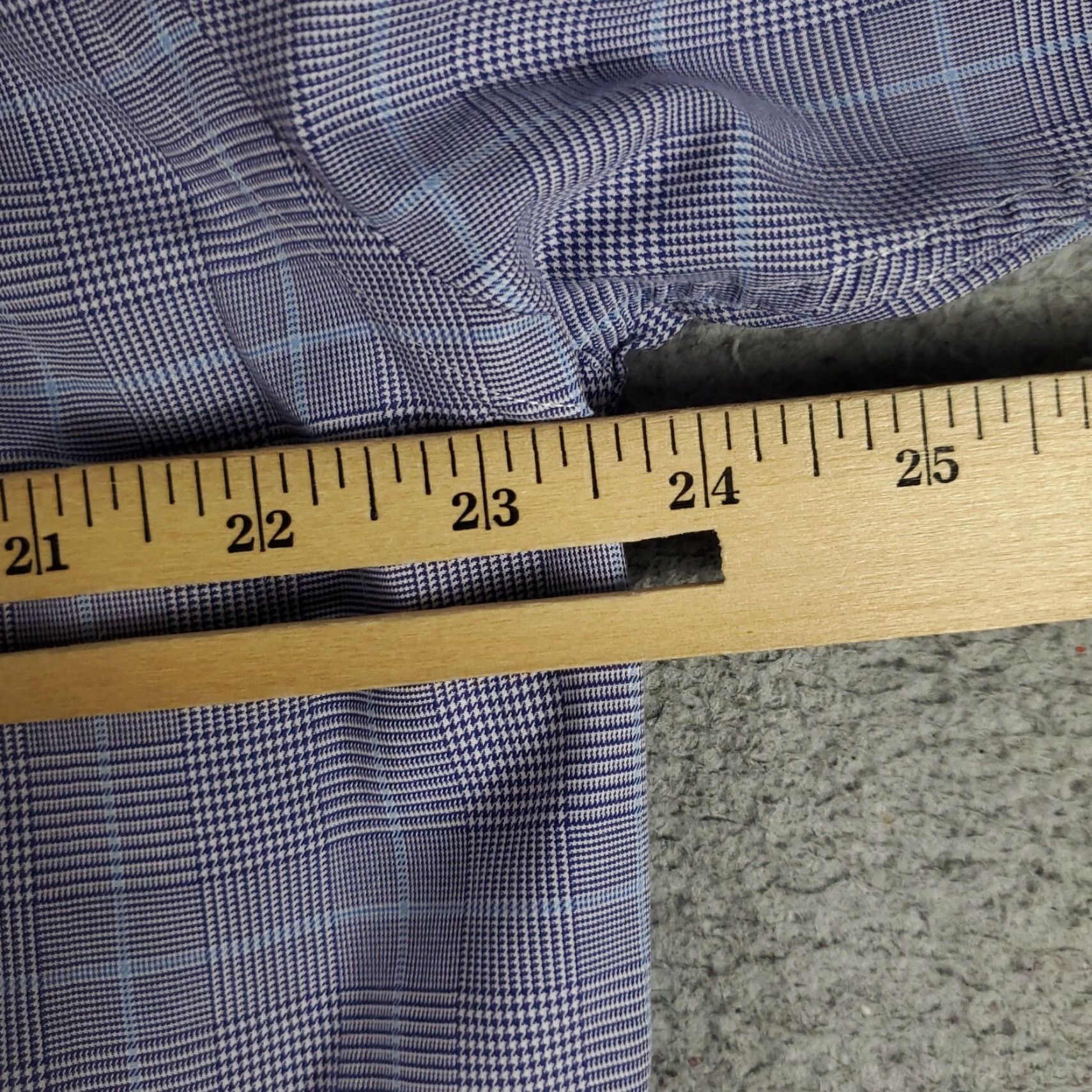 David Donahue David Donahue Dress Shirt Mens Size 16 Blue Plaid Long Sleeve Button Up Casual Workwear Size 42R - 6 Thumbnail
