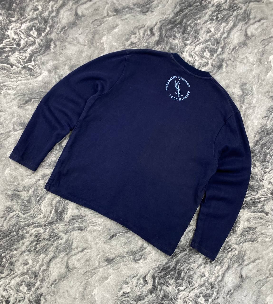Yves Saint Laurent Vintage Yves Saint Laurent Sweatshirt Big Log Men Size L Size US L / EU 52-54 / 3 - 8 Thumbnail