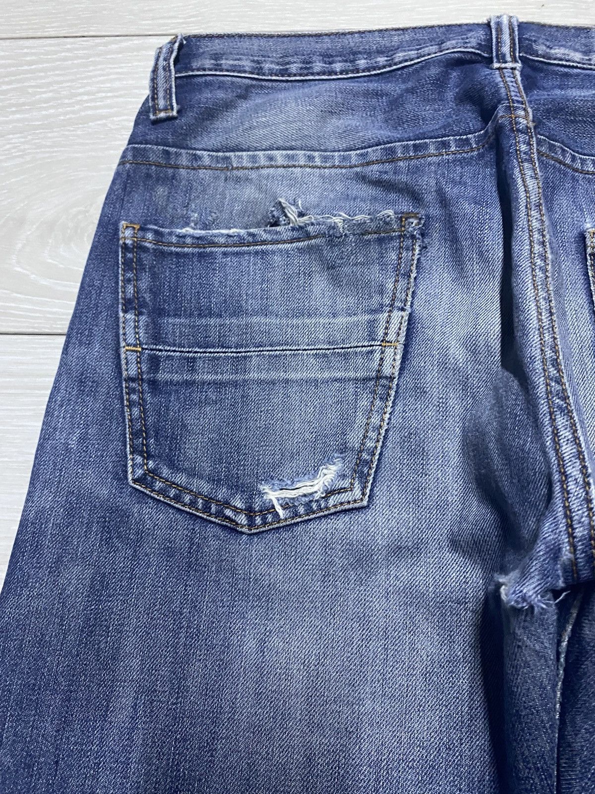 Ring Milano Vintage Ring Milano Blue Wash Distressed Skinny Jeans Size US 31 - 5 Thumbnail