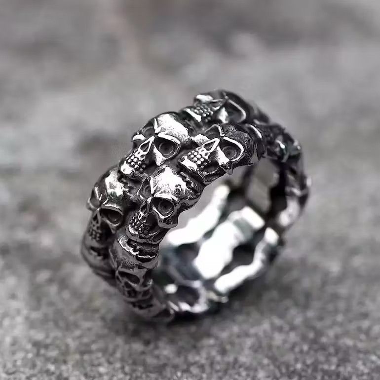 Jewelry × Vintage Unique Skull ring punk Size ONE SIZE - 1 Thumbnail