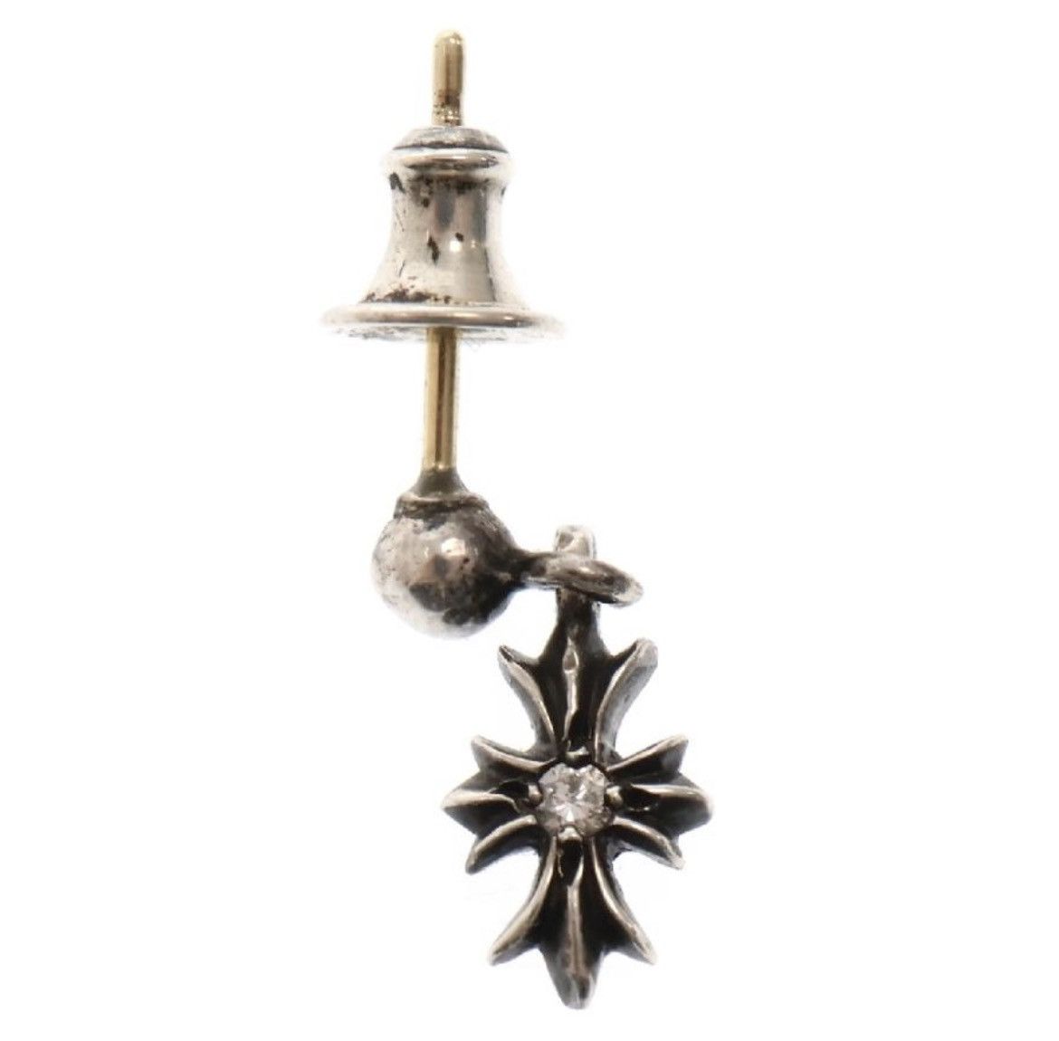 Chrome Hearts chrome hearts tiny Plus drop cross diamond earrings Size ONE SIZE - 2 Thumbnail