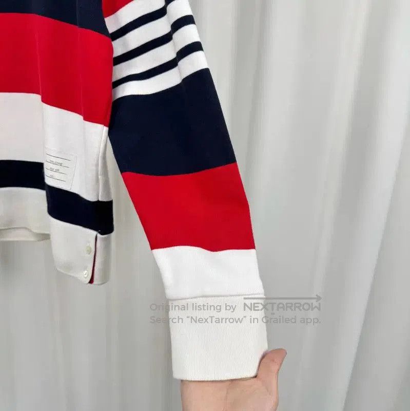 Thom Browne Thom Browne Striped Cotton Long Sleeve Sweatshirt . Size US S / EU 44-46 / 1 - 4 Thumbnail