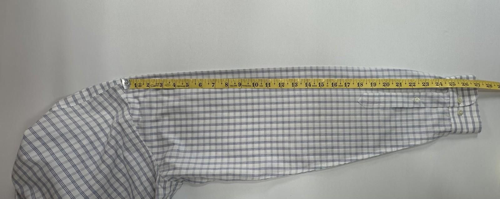 Brooks Brothers Brooks Brothers Slim No-Iron Cotton Button Up Blue Men XL 16 Size 44R - 6 Thumbnail
