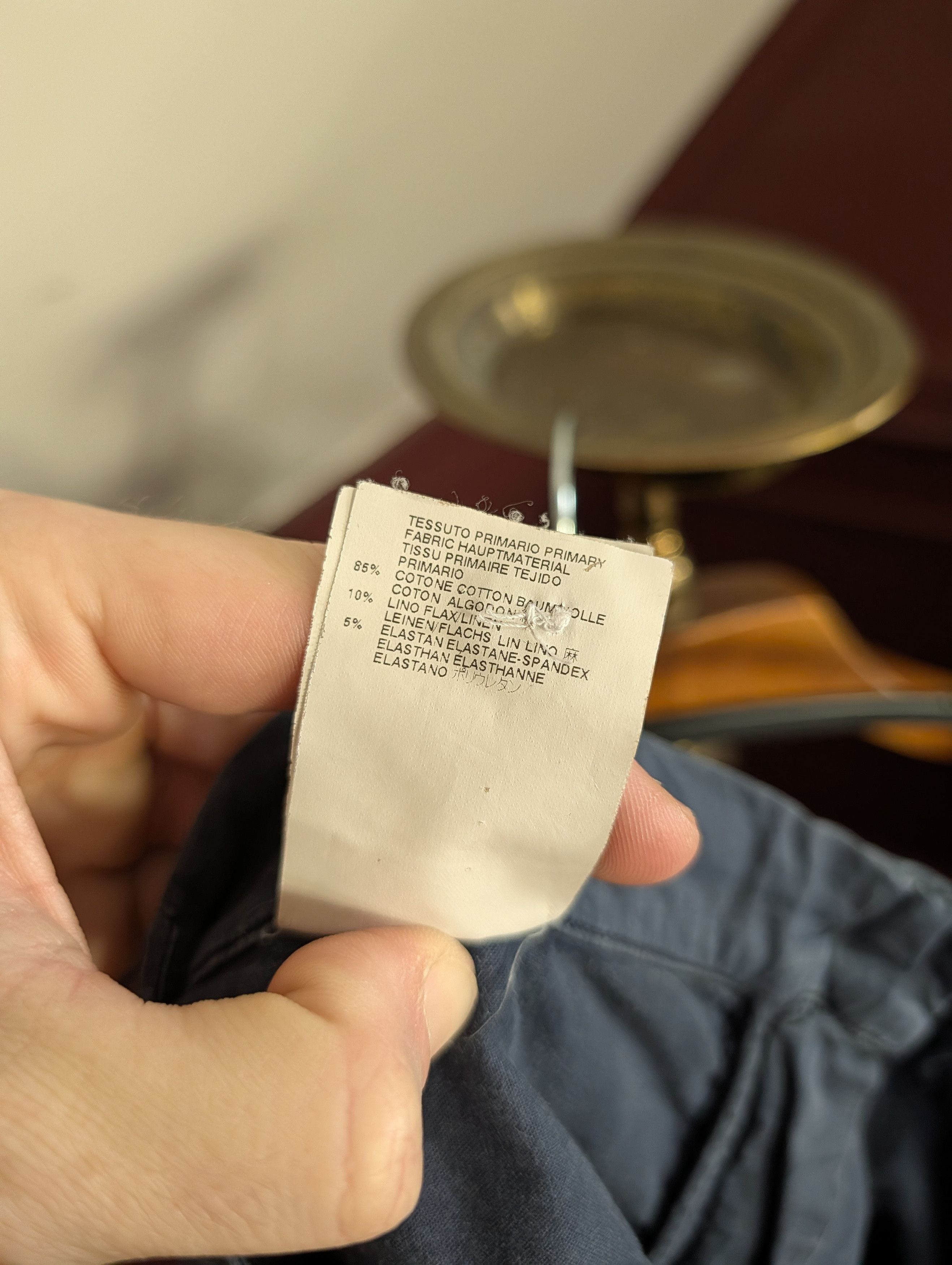 Maison Margiela 2013 blue cotton/linen high rise curve seam pants 40 Size 28" / US 6 / IT 42 - 14 Thumbnail