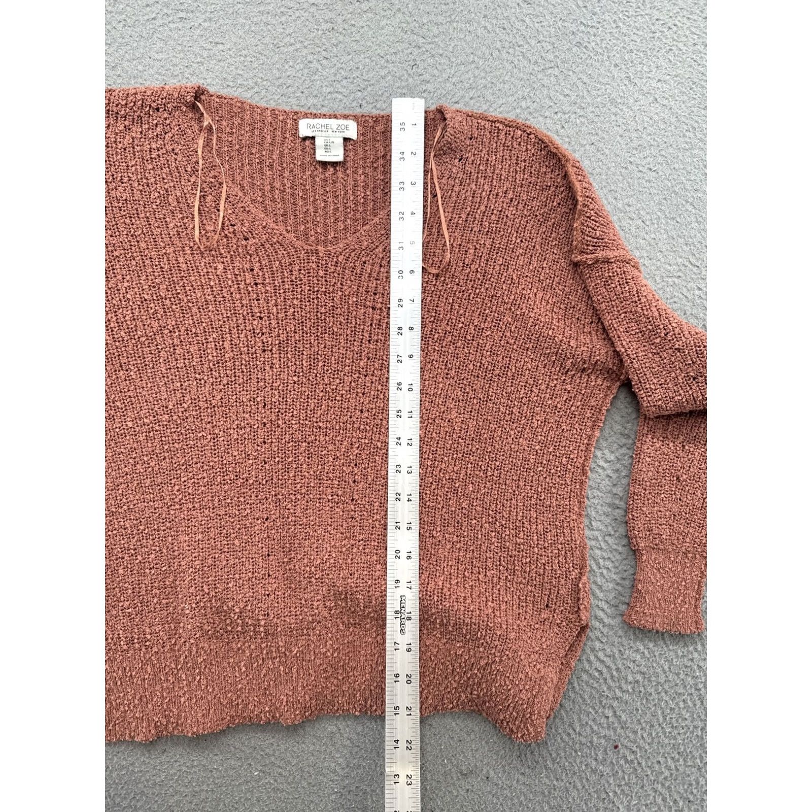 Rachel Zoe Rachel Zoe V Neck Knit Long Sleeve Sweater Women’s Size L Pink Womens Knit Sweater V-Neck Size L / US 10 / IT 46 - 7 Thumbnail