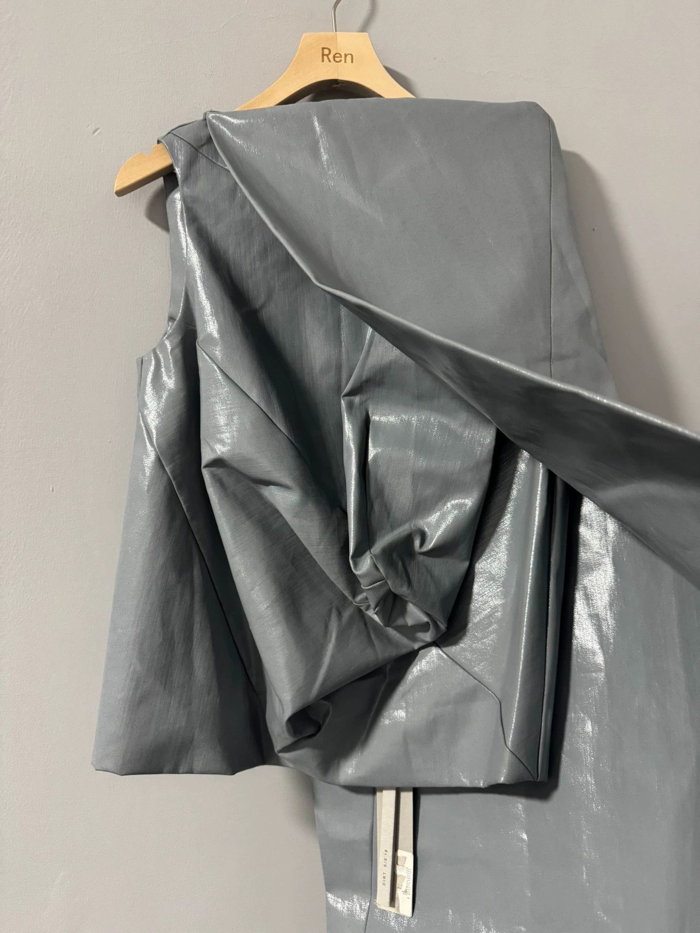 Rick Owens Rick Owens special-coated asymmetrical top with tags Size M / US 6-8 / IT 42-44 - 3 Thumbnail
