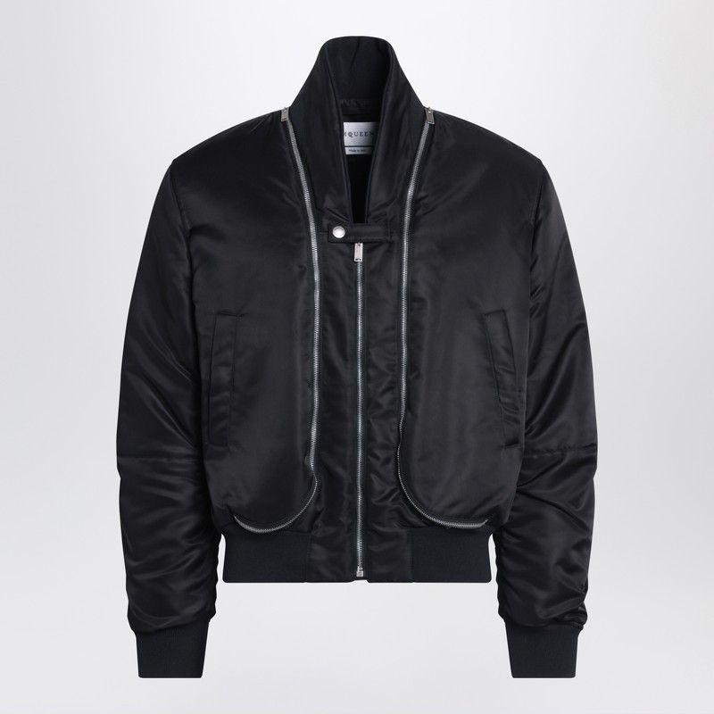 Alexander McQueen Alexander Mcqueen Black Nylon Zip Bomber Size US L / EU 52-54 / 3 - 1 Thumbnail