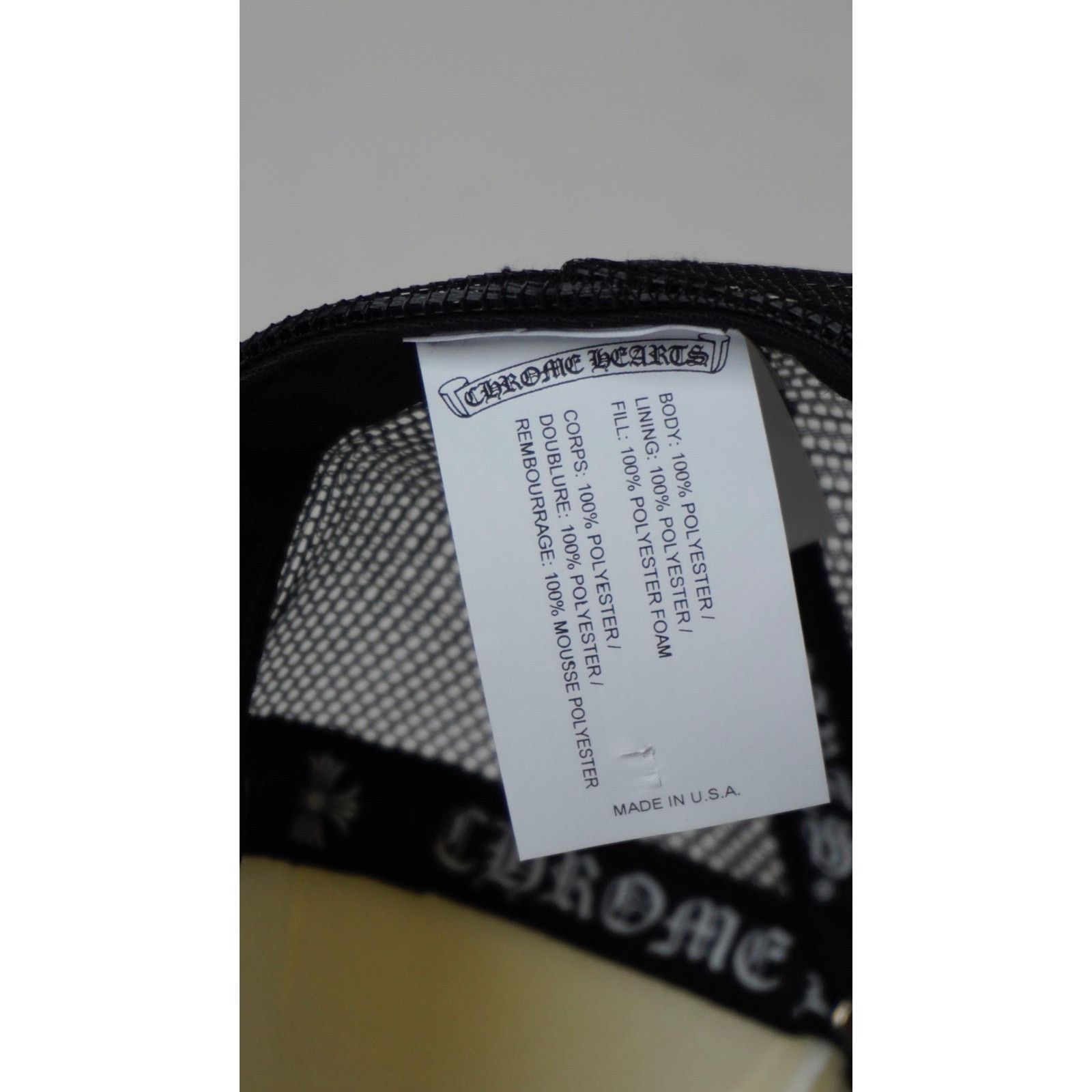 Chrome Hearts Black Eyechart Trucker Hat Size ONE SIZE - 5 Thumbnail