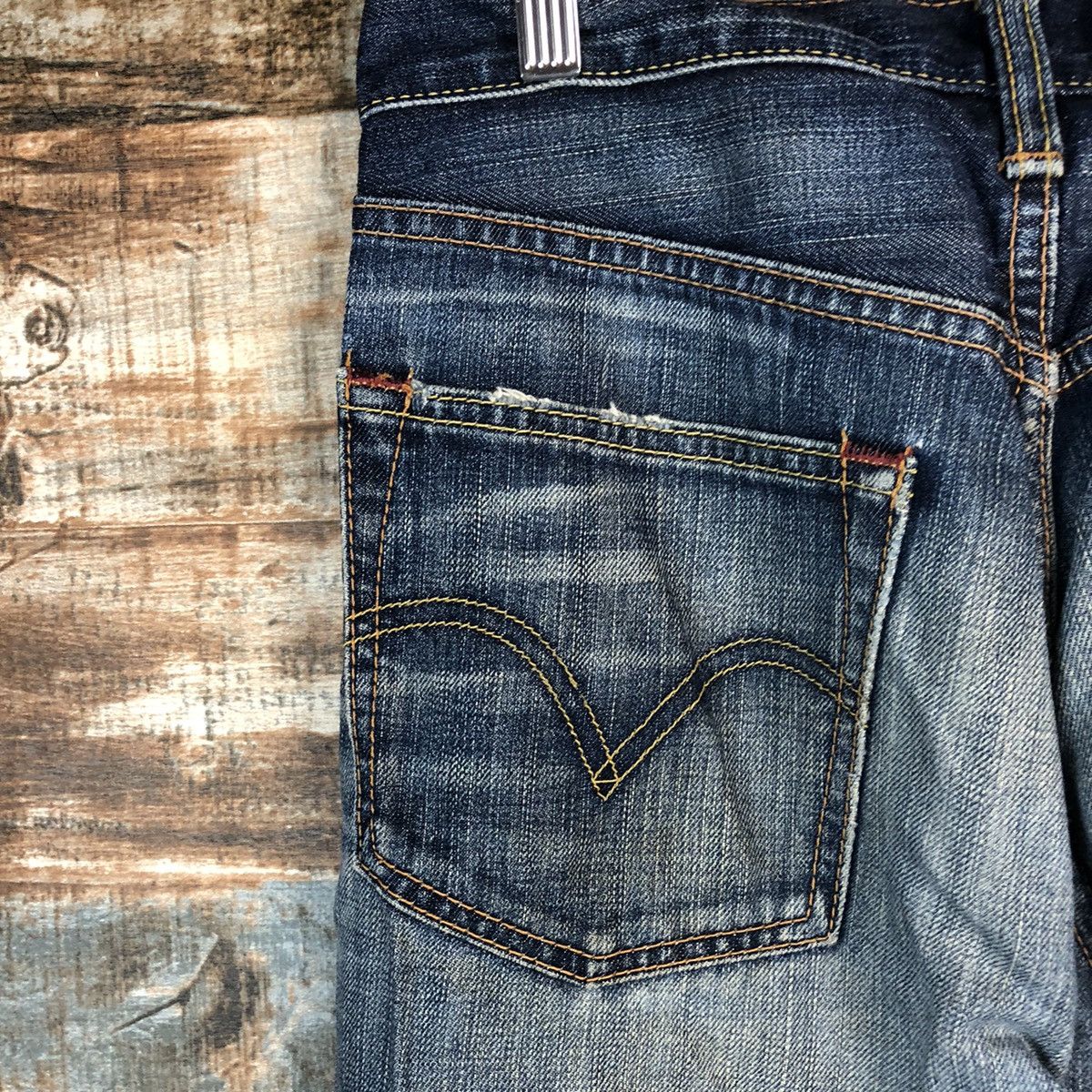 Levi's DL Levis 703 Blue selvedge Denim Pants #C129 Size US 29 - 15 Thumbnail