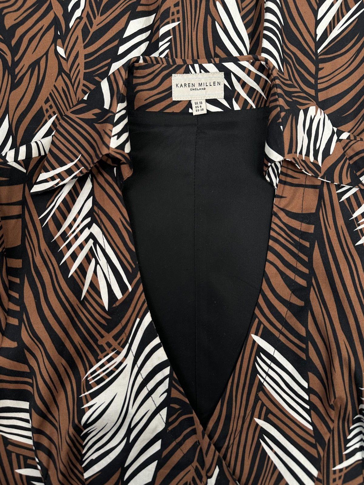 Karen Millen KAREN MILLEN Safari Jungle Print Belted Midi Dress UK 10 Size M / US 6-8 / IT 42-44 - 3 Thumbnail
