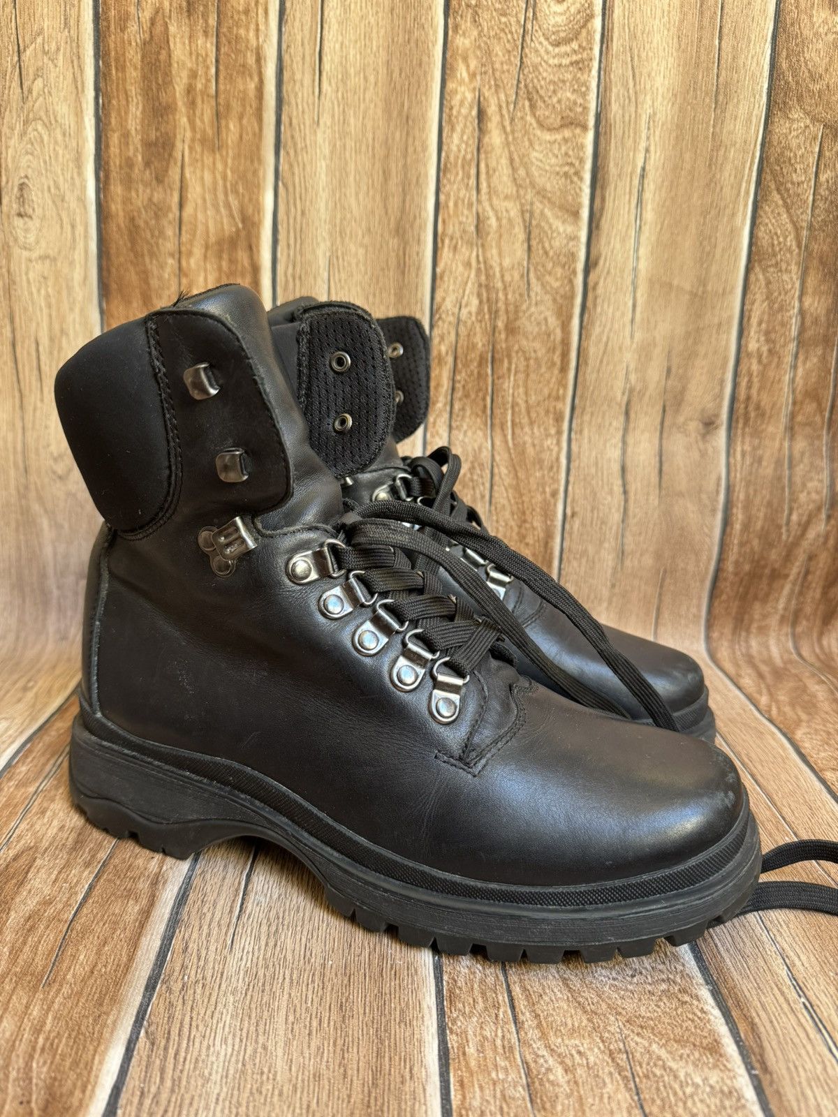 Prada 90’s Prada combat boots Size US 5.5 / EU 38 - 1 Thumbnail