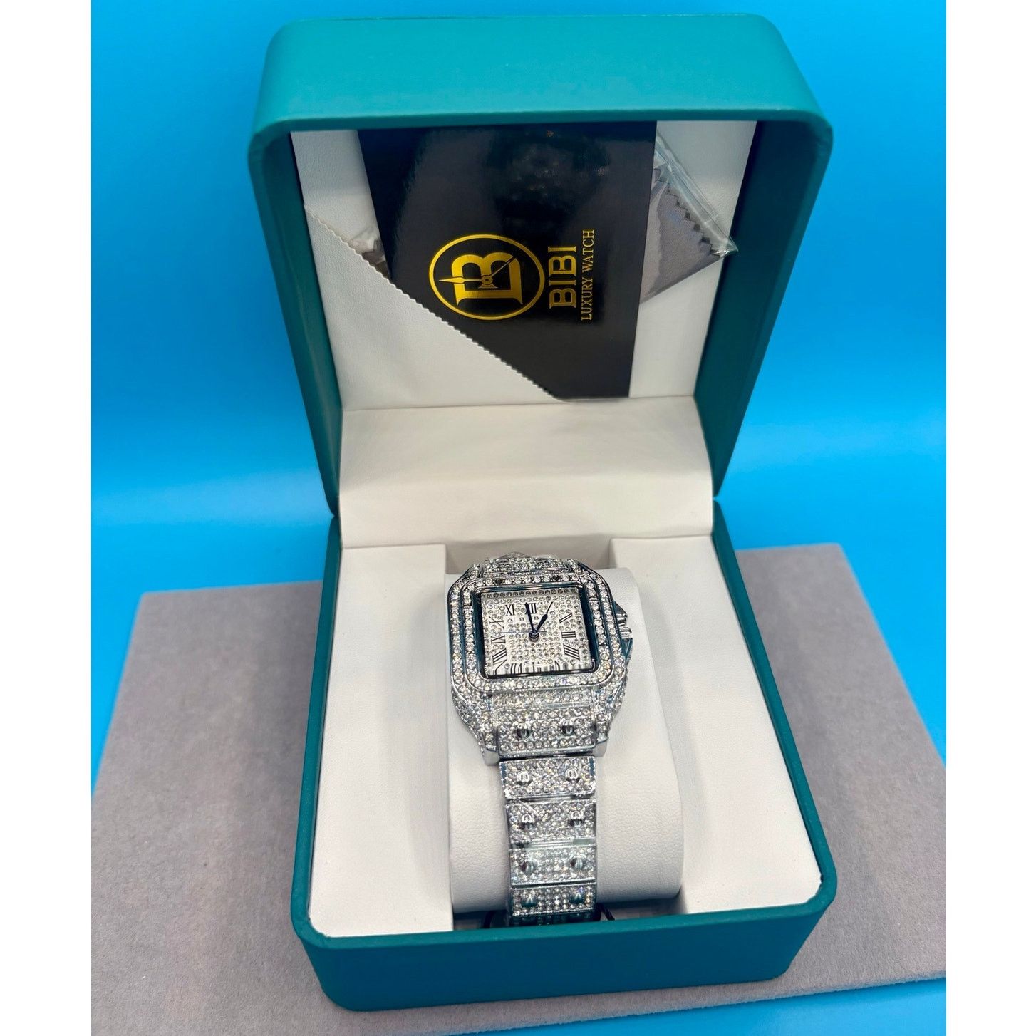 Jewelry NWT 38mm Luxury Bibi Crystal Stainless Steel Watch Size ONE SIZE - 7 Thumbnail