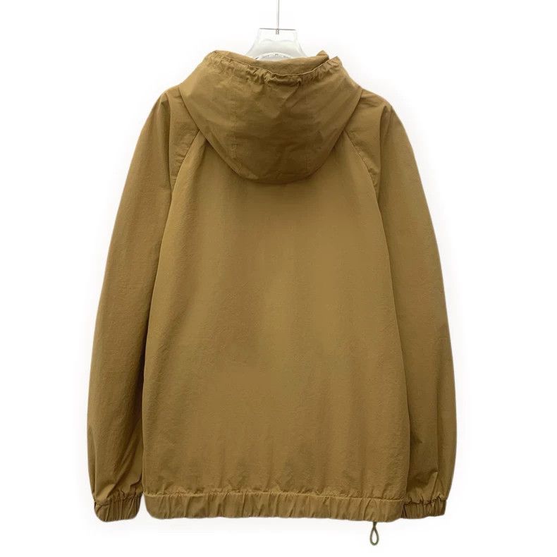 Loewe Loewe Brown logo leather cotton hooded zipper long sleeve Size L / US 10 / IT 46 - 2 Thumbnail