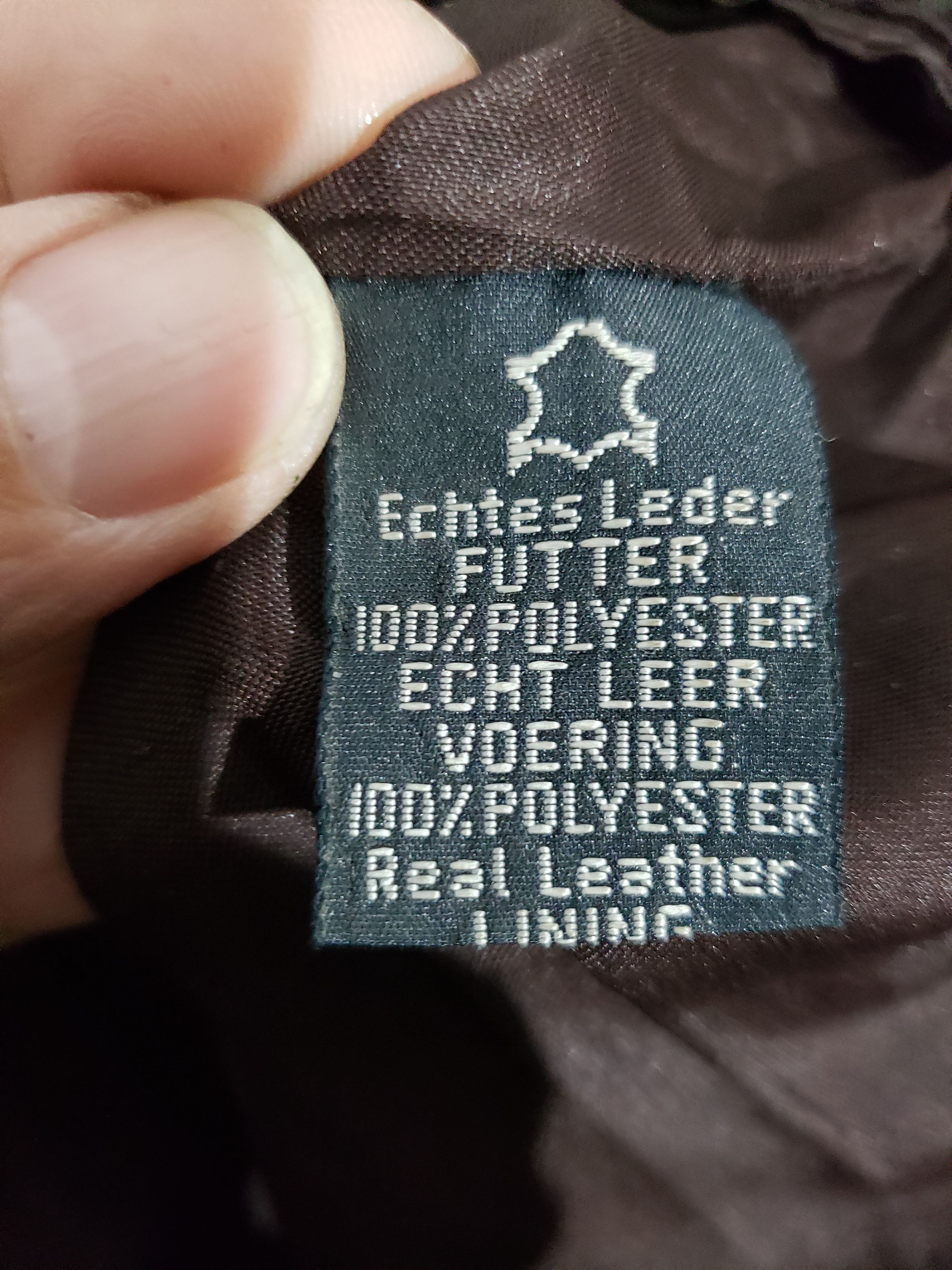 Genuine Leather Brown leather pants with decorative lacing. Size US 33 - 9 Thumbnail