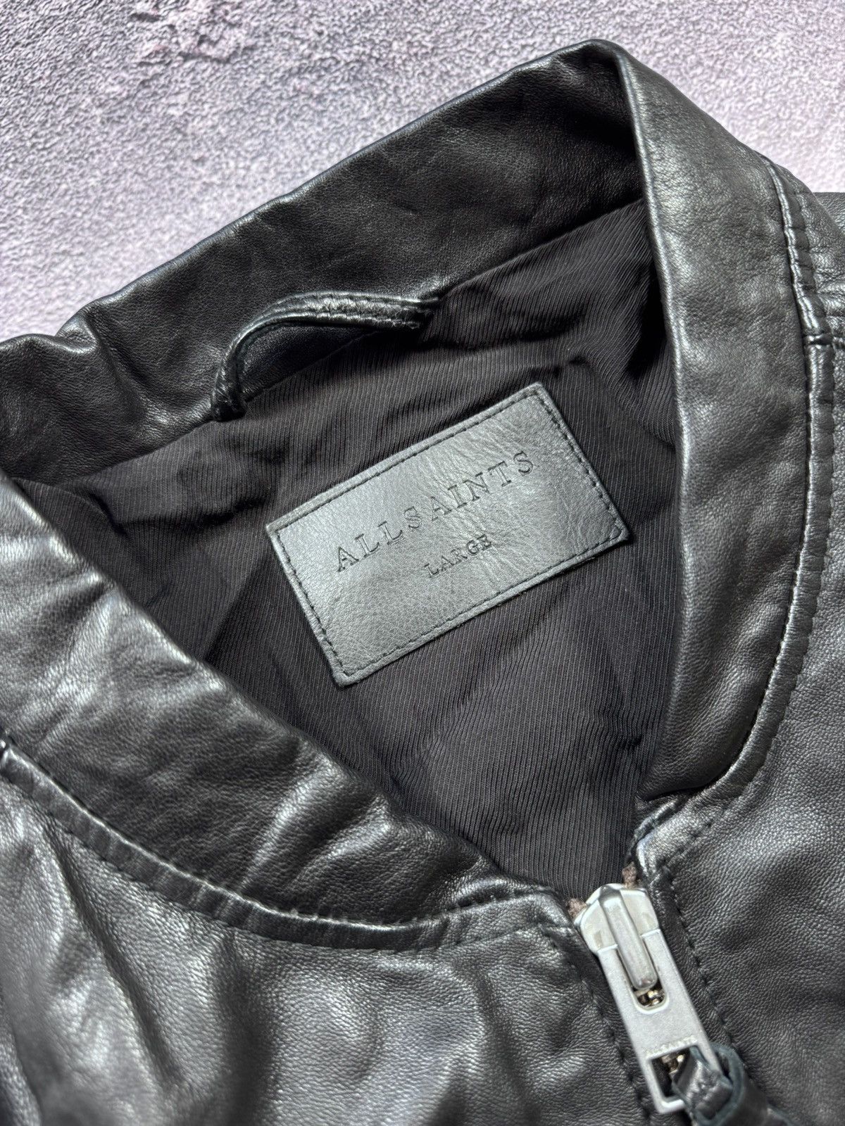 Allsaints AllSaints Leather Bomber Jacket Size US L / EU 52-54 / 3 - 5 Thumbnail