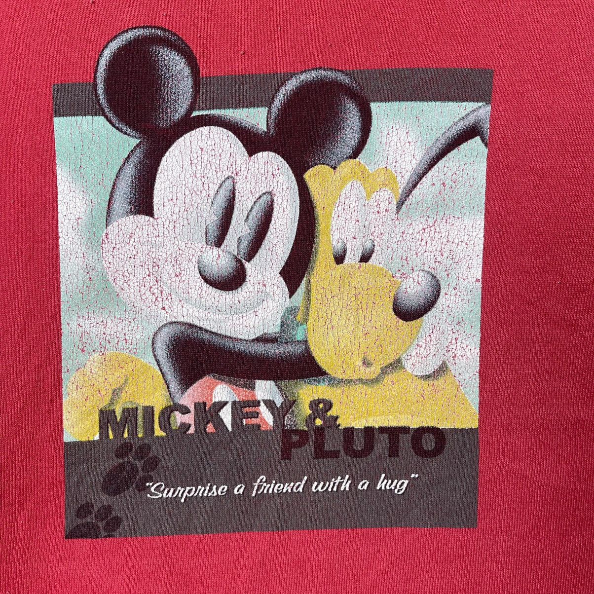Disney Vintage Mickey & Pluto Graphic Sweatshirt (90s) Size US L / EU 52-54 / 3 - 3 Thumbnail
