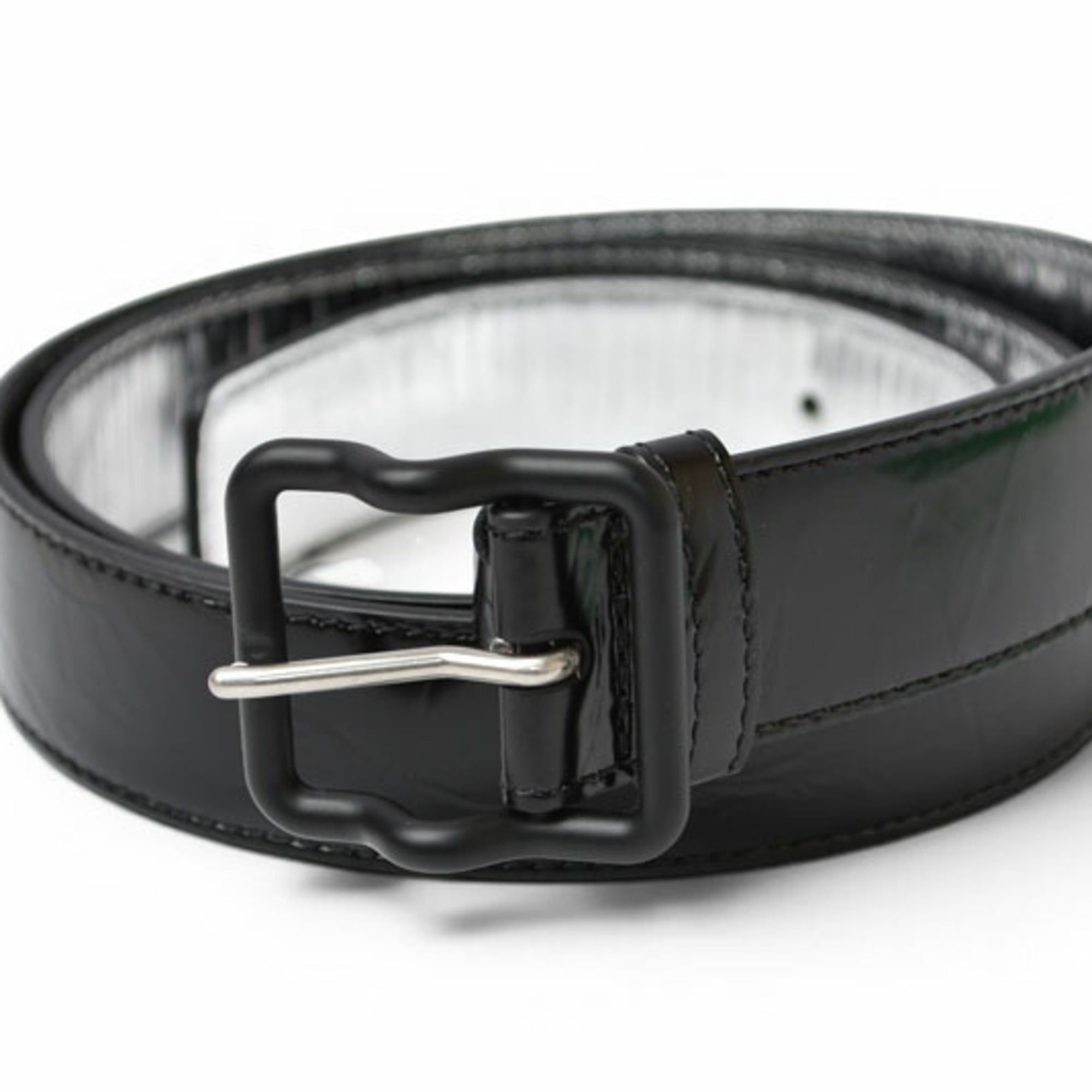 Bottega Veneta Bottega Veneta belt, patent leather, size 95cm, black, 691233, men's. Size ONE SIZE - 1 Thumbnail