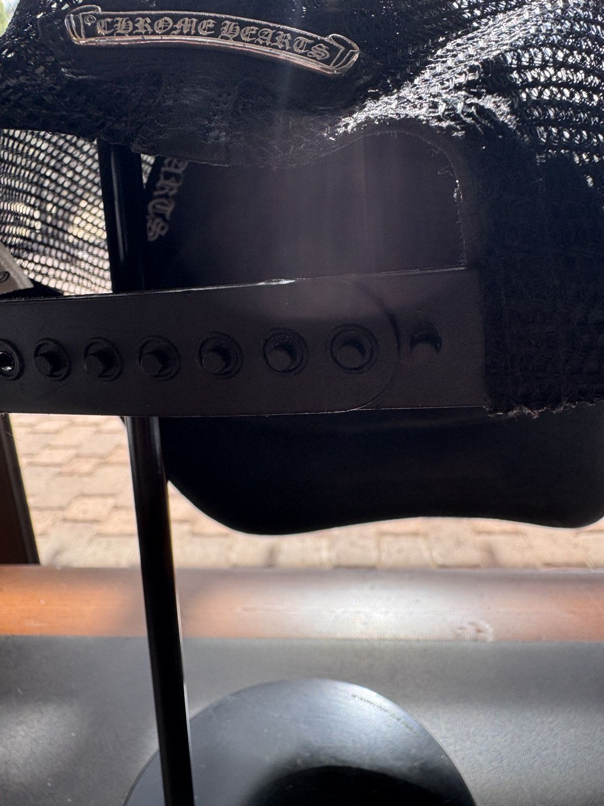 Chrome Hearts Chrome Hearts leather & mesh baseball hat Size ONE SIZE - 6 Thumbnail