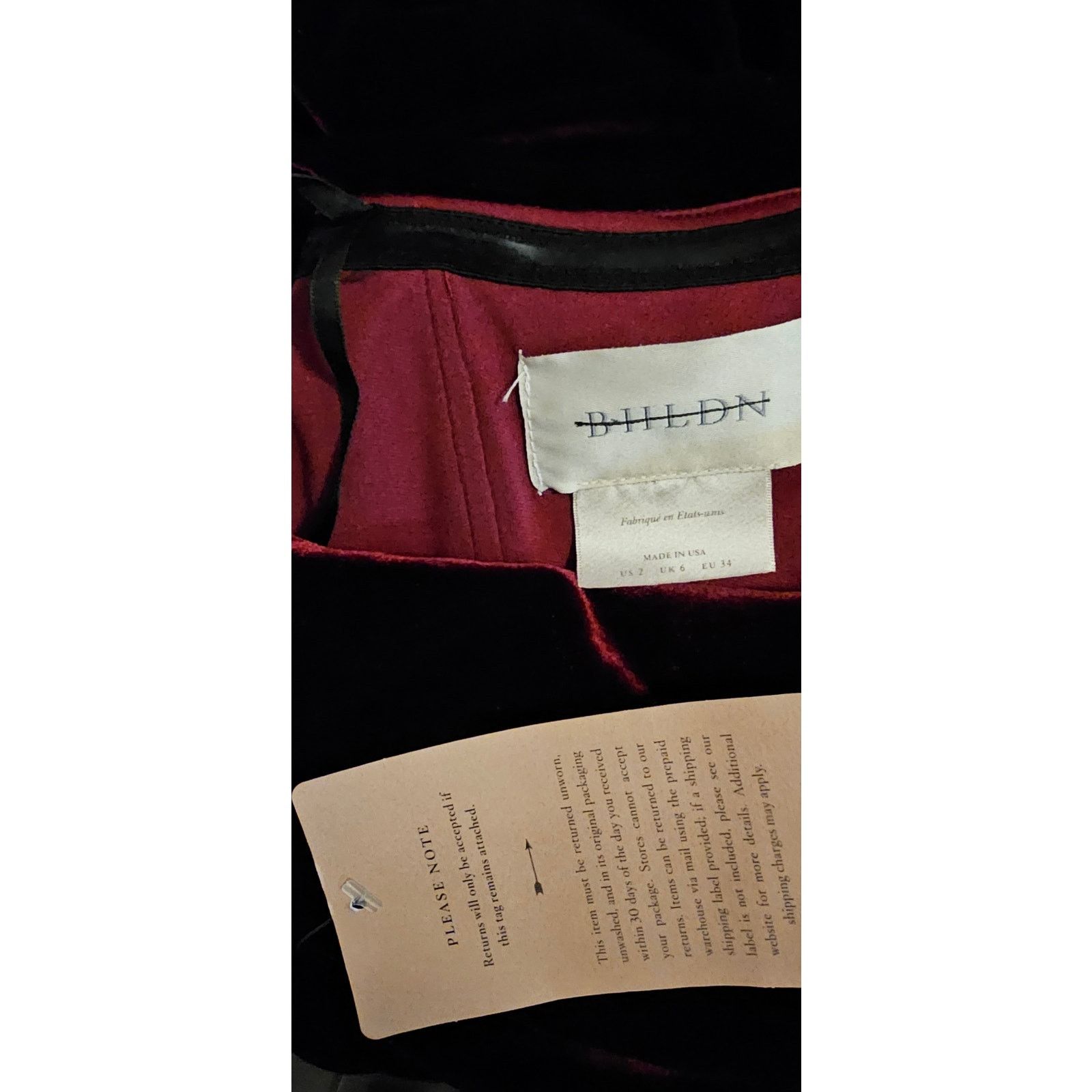 Anthropologie New Anthropologie BHLDN Edison Velvet Dress OTS VELVET MAXI Size XS / US 0-2 / IT 36-38 - 5 Thumbnail