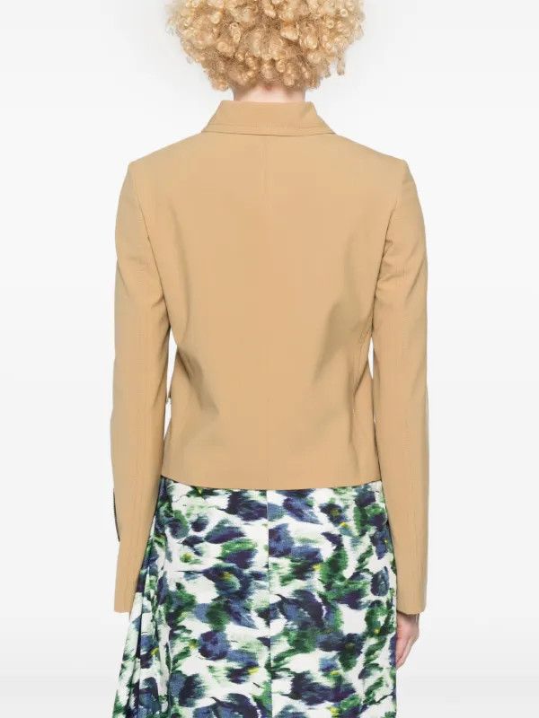 Marni o1s22i1n0525 Short Wool Blend Jacket in Beige Size M / US 6-8 / IT 42-44 - 3 Thumbnail