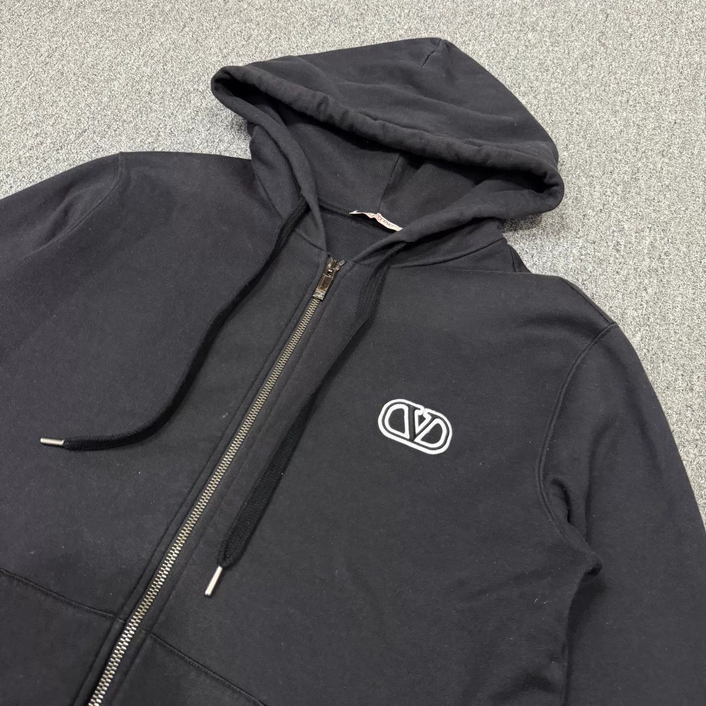 Valentino Valentino Black Embroidered Logo Zip Jacket S 95New Size US S / EU 44-46 / 1 - 3 Thumbnail