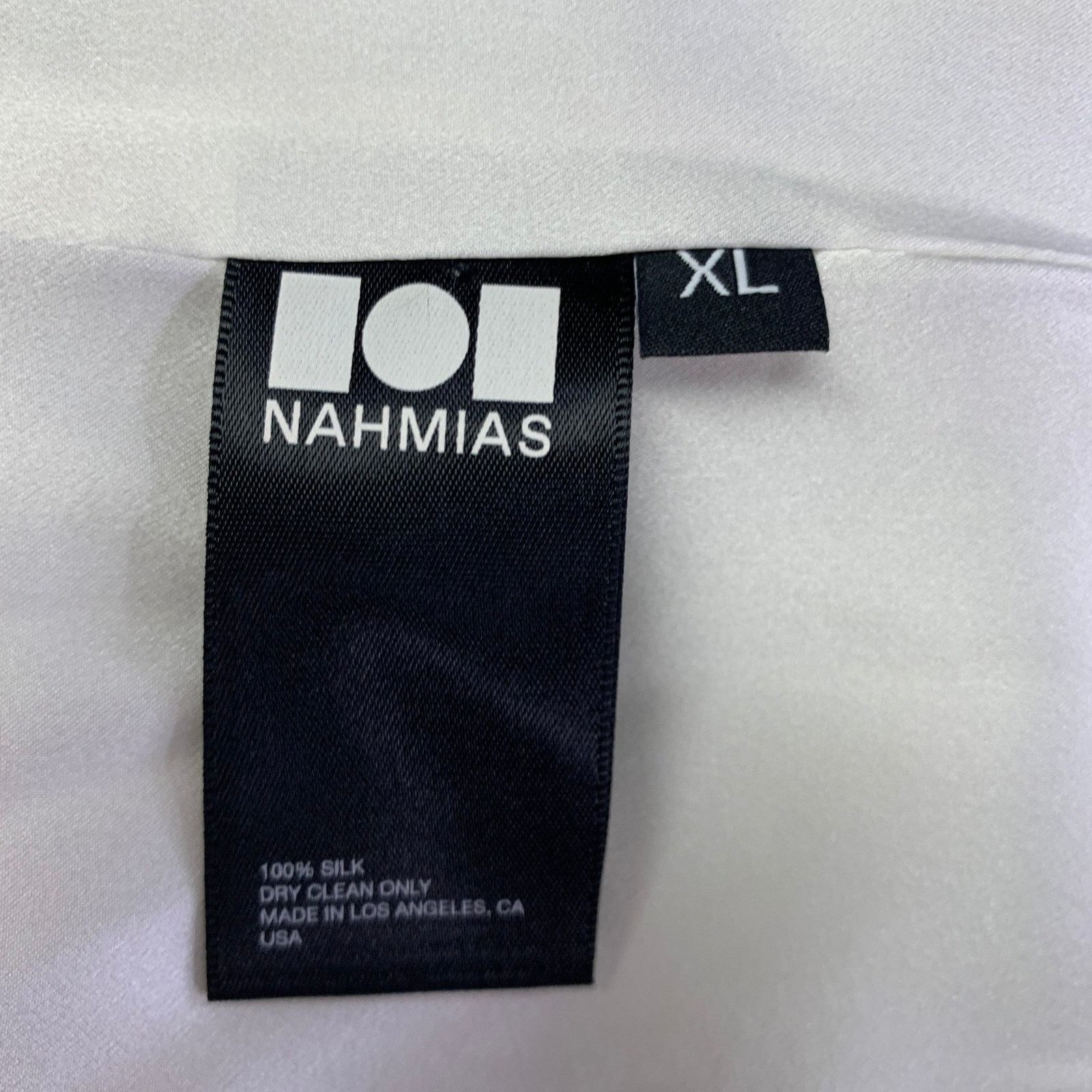 Nahmias -Summer Land- White Multi Color Embroidery Silk Button Up Size US XL / EU 56 / 4 - 6 Thumbnail